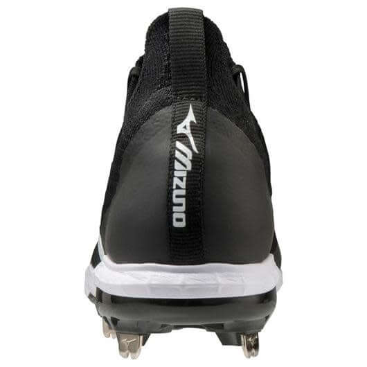 MIZUNO DOMINANT KNIT MEN’S METAL BASEBALL CLEAT - Black/White - Image 3