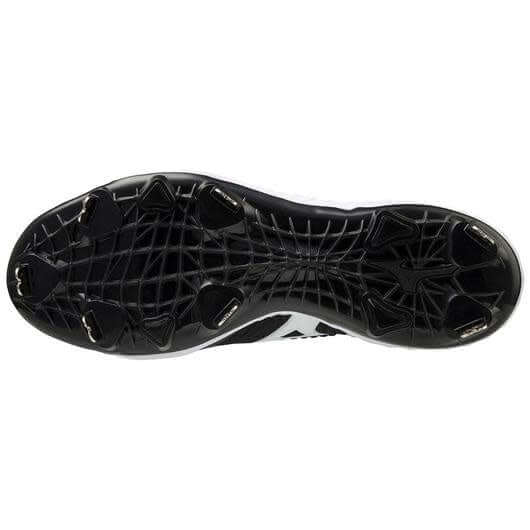 MIZUNO DOMINANT KNIT MEN’S METAL BASEBALL CLEAT - Black/White - Image 5