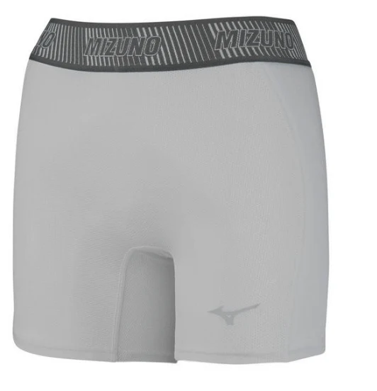 Mizuno Girls Aero Vent Padded Sliding Short Grey