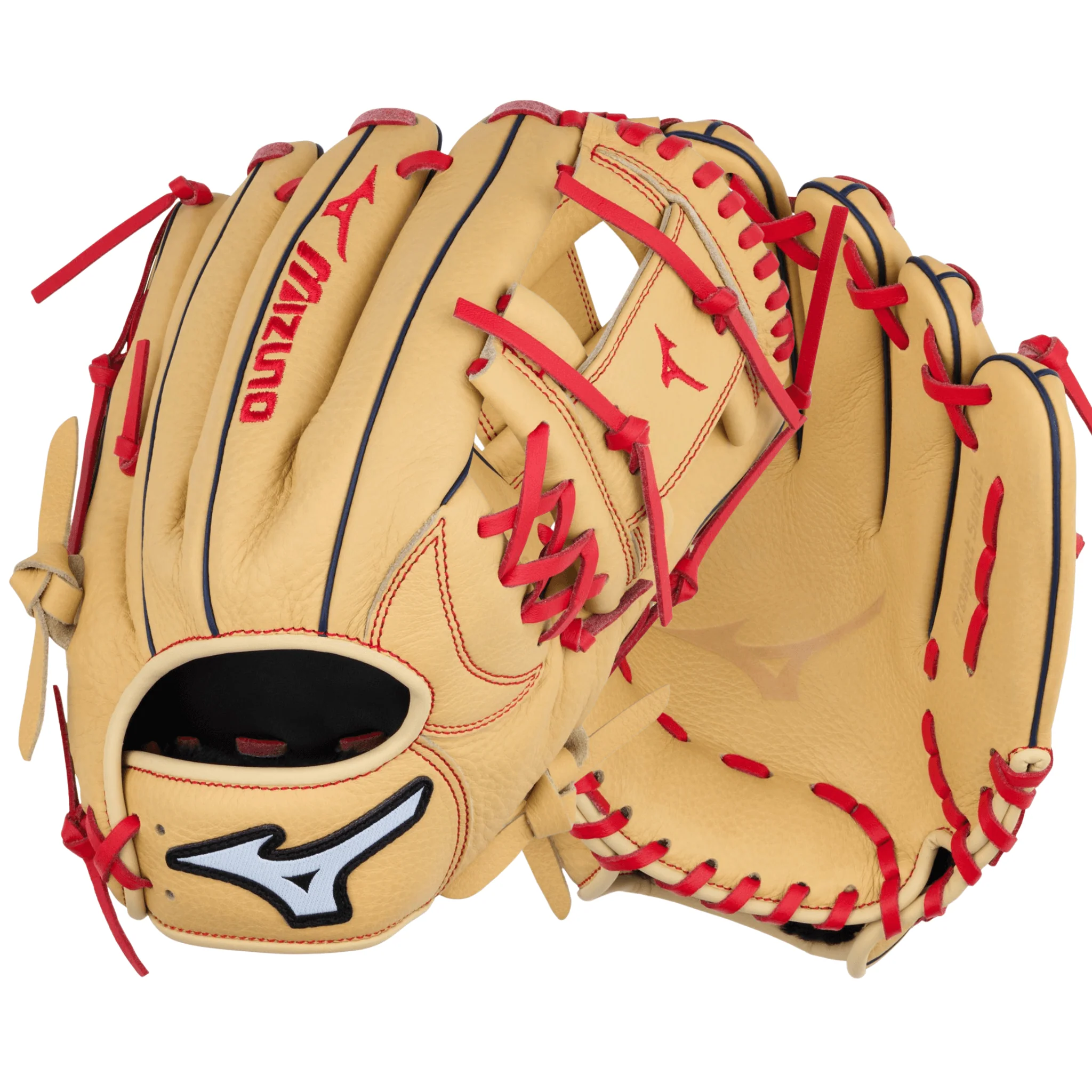 Mizuno GPSL1102 Prospect Select BB Series Infield Baseball Glove 11" RH Tan/Red