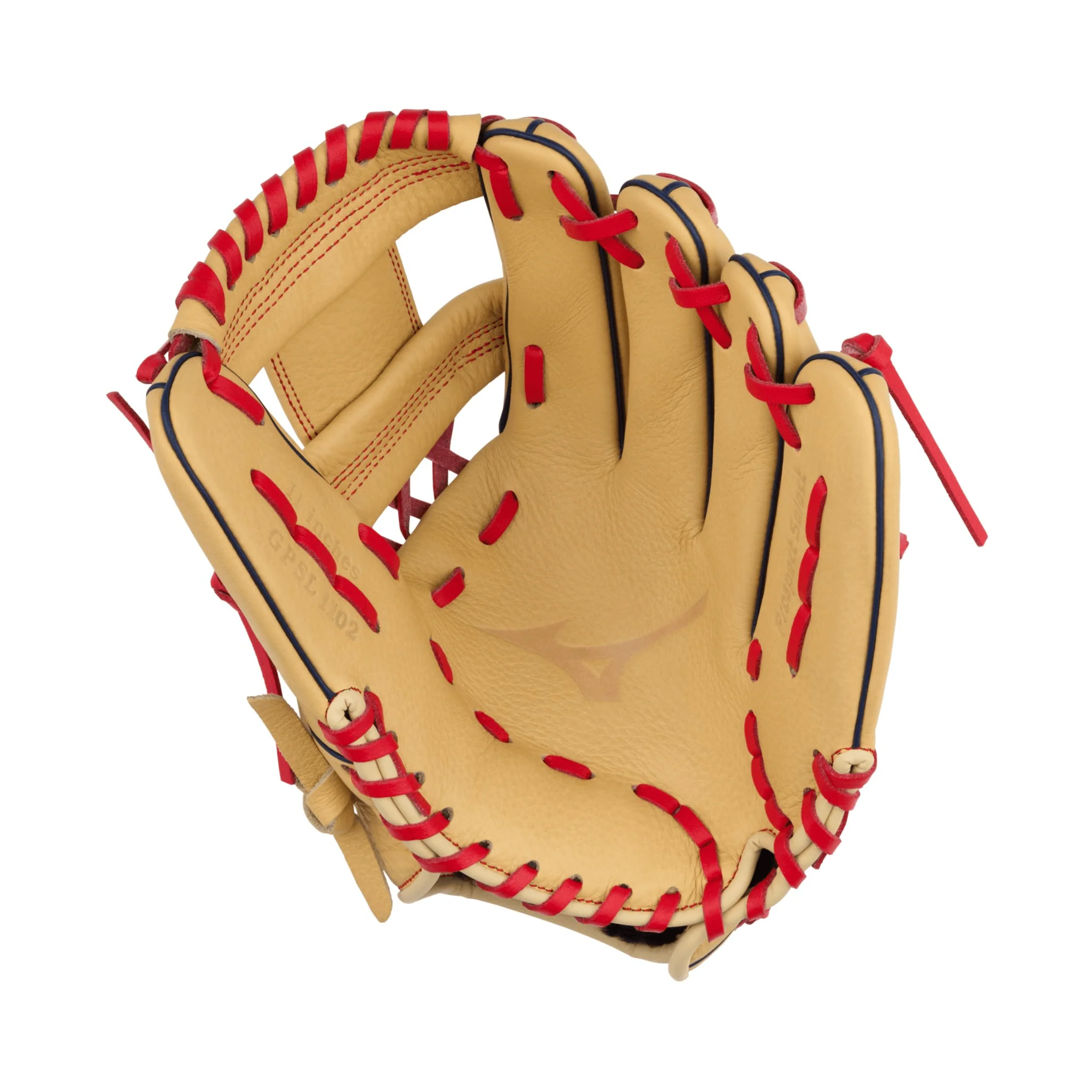 Mizuno GPSL1102 Prospect Select BB Series Infield Baseball Glove 11" RH Tan/Red - Image 3