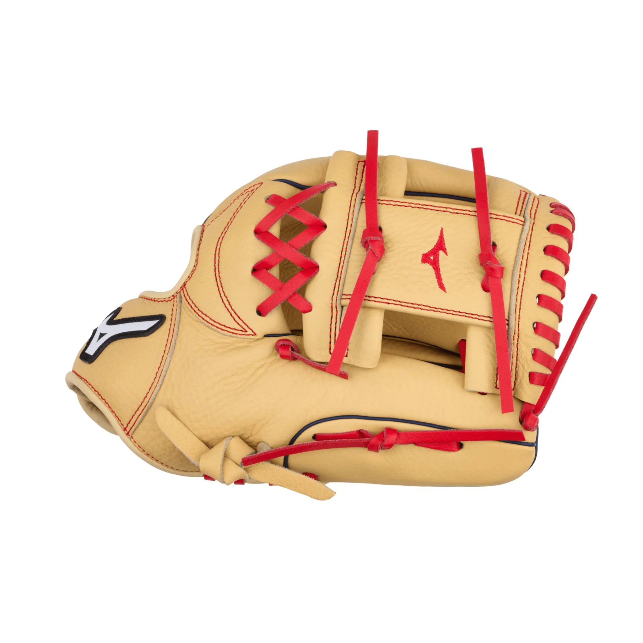 Mizuno GPSL1102 Prospect Select BB Series Infield Baseball Glove 11" RH Tan/Red - Image 4