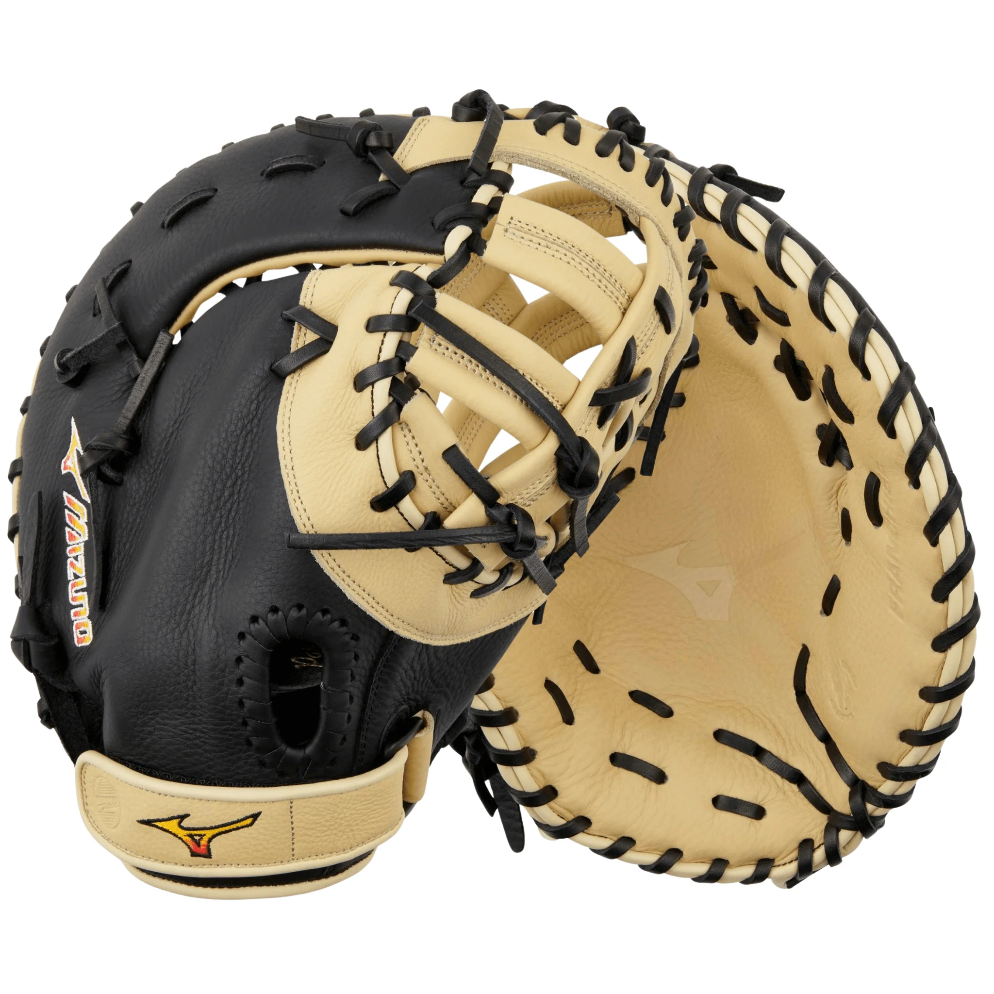 Mizuno GXF90B5 Franchise BB First Base Mitt Baseball Glove 12.5" RH Black/Tan