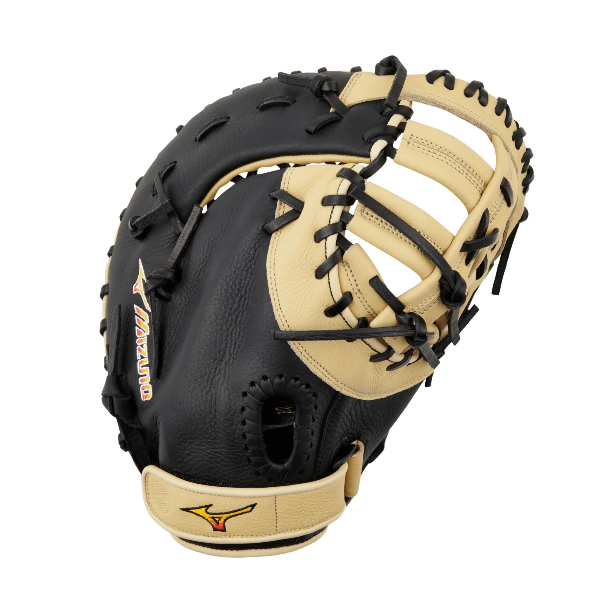 Mizuno GXF90B5 Franchise BB First Base Mitt Baseball Glove 12.5" RH Black/Tan - Image 2