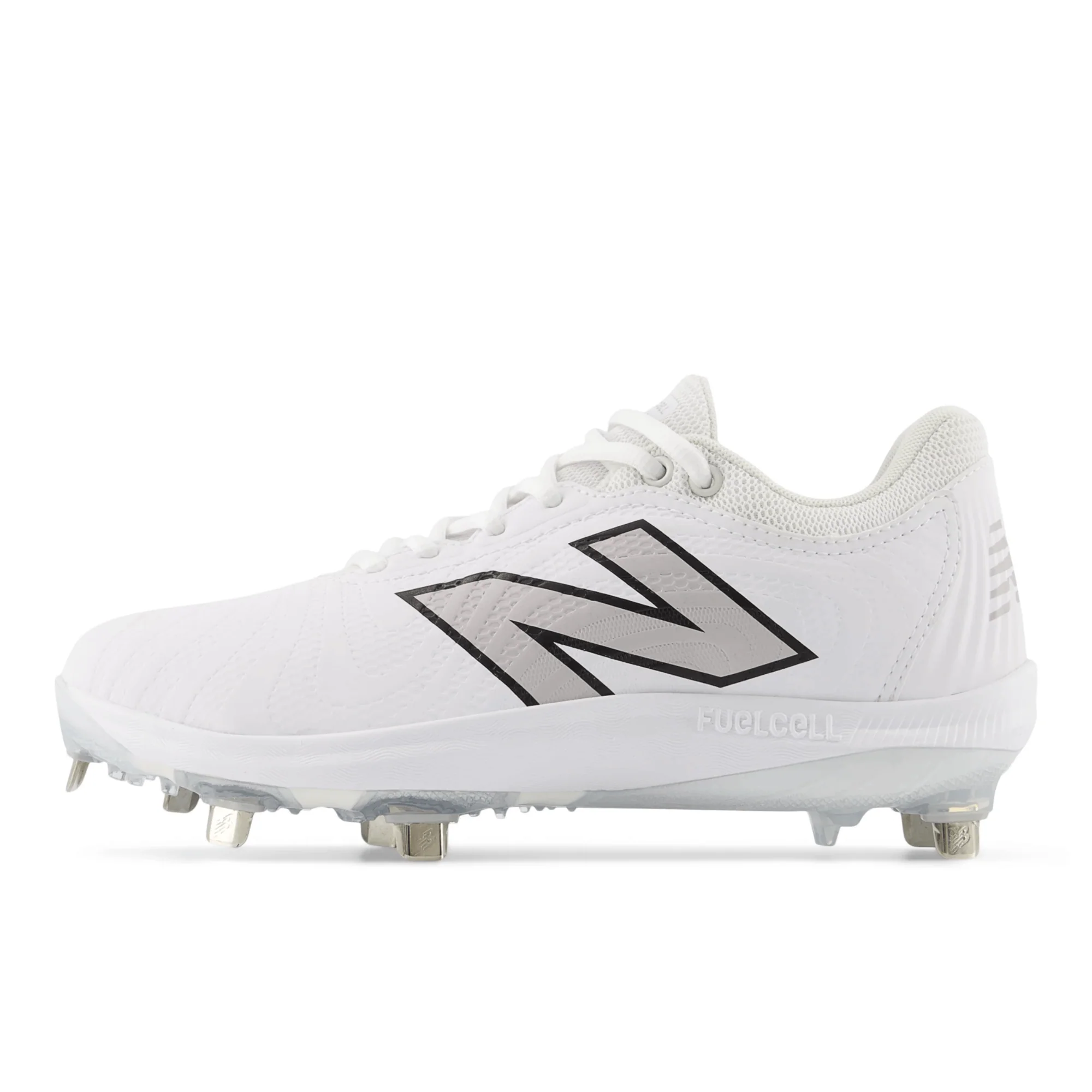 New Balance FuelCell FUSE v4 Metal Softball Cleats - Optic White - Image 3