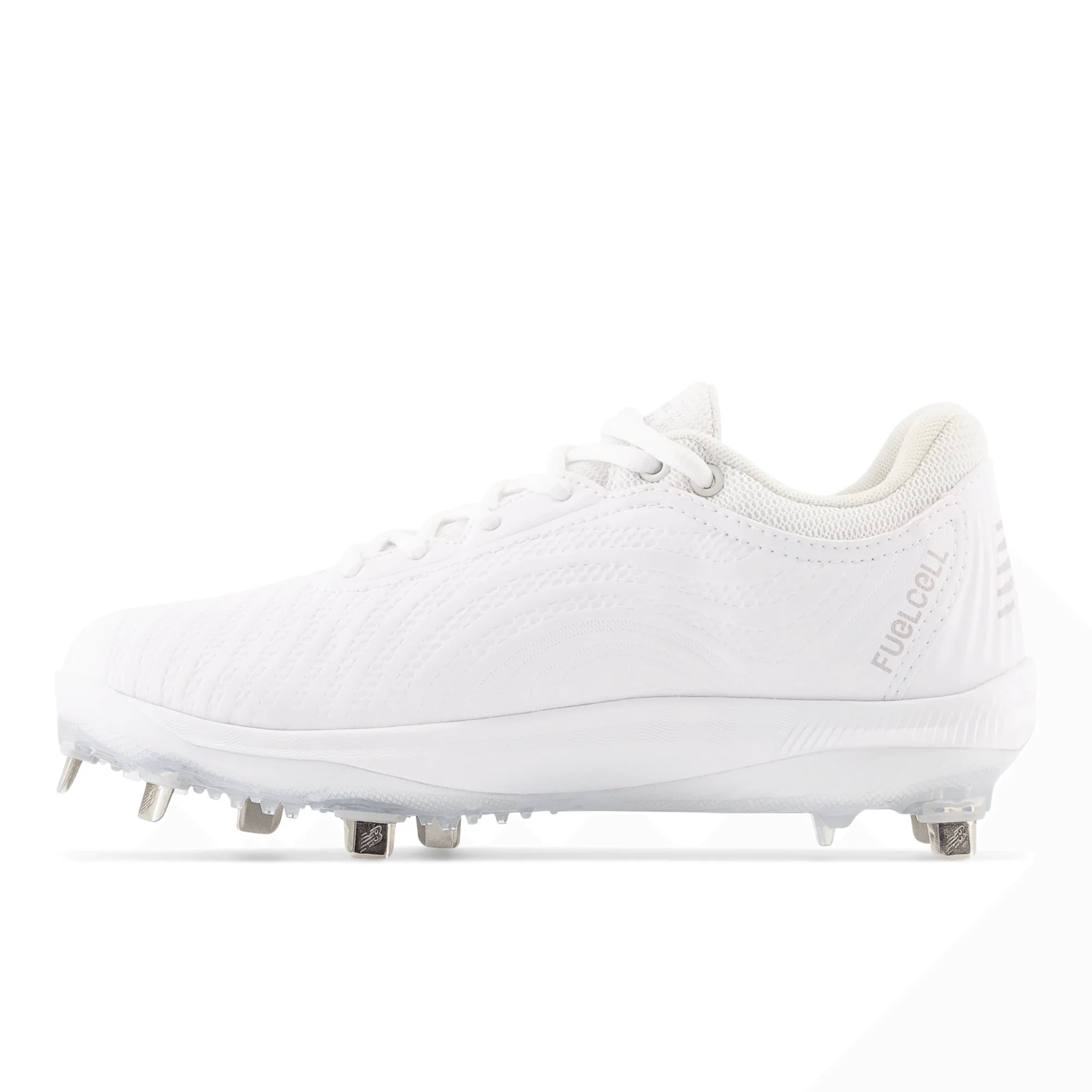 New Balance FuelCell FUSE v4 Metal Softball Cleats - Optic White - Image 5