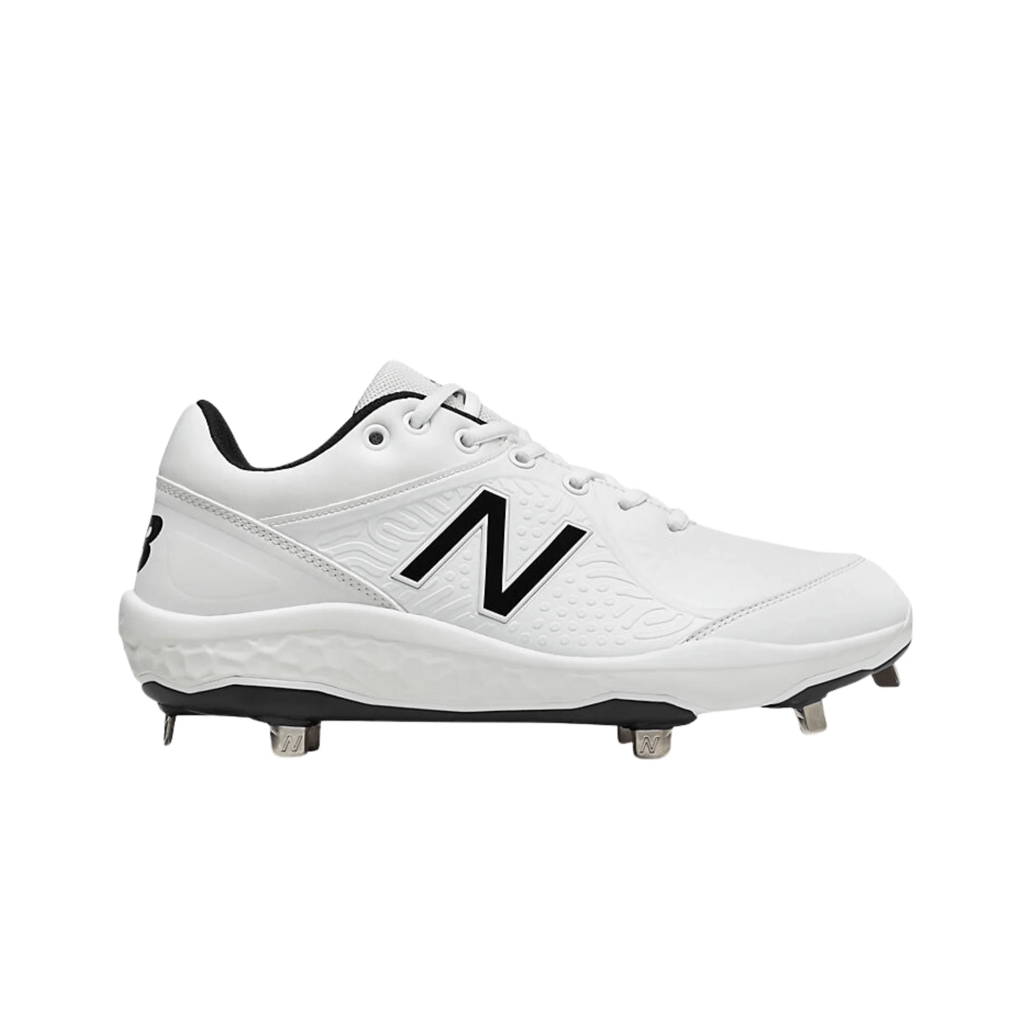 New Balance Low-Cut Fresh Foam 3000v5 Metal Baseball Cleats - White - Image 5