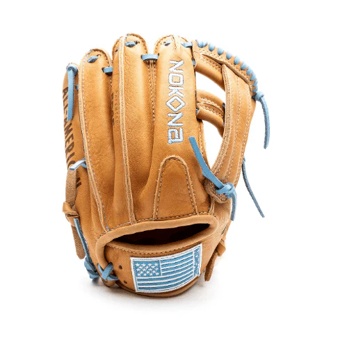 Nokona S1 All-American S1-EP200 Infield Glove Tan & Columbia Single Post Infield 11.25" - Image 10