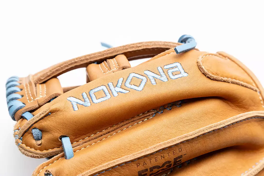 Nokona S1 All-American S1-EP200 Infield Glove Tan & Columbia Single Post Infield 11.25" - Image 7