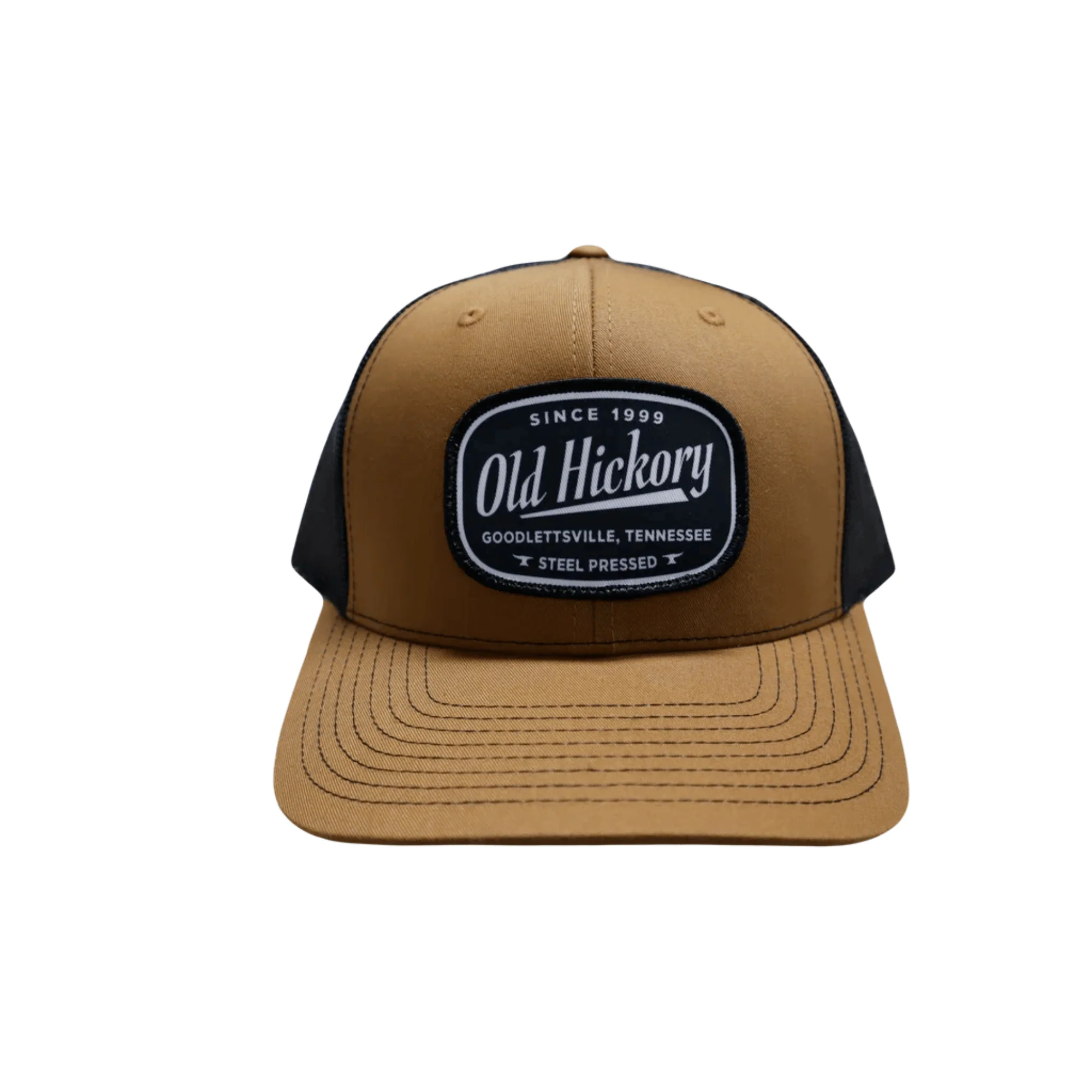 Old Hickory Steel Pressed Patch Cap - Caramel/Black - Snapback