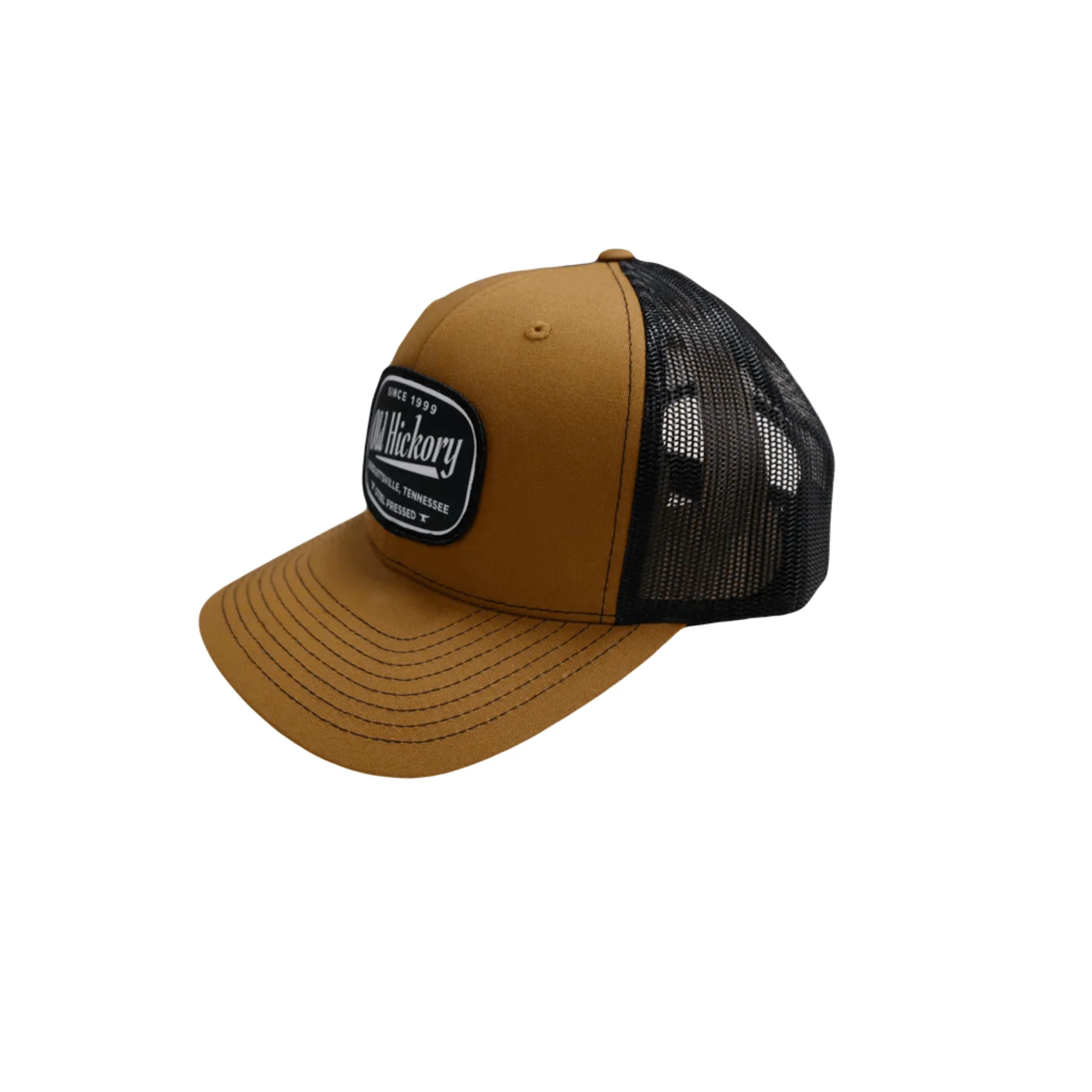 Old Hickory Steel Pressed Patch Cap - Caramel/Black - Snapback - Image 4