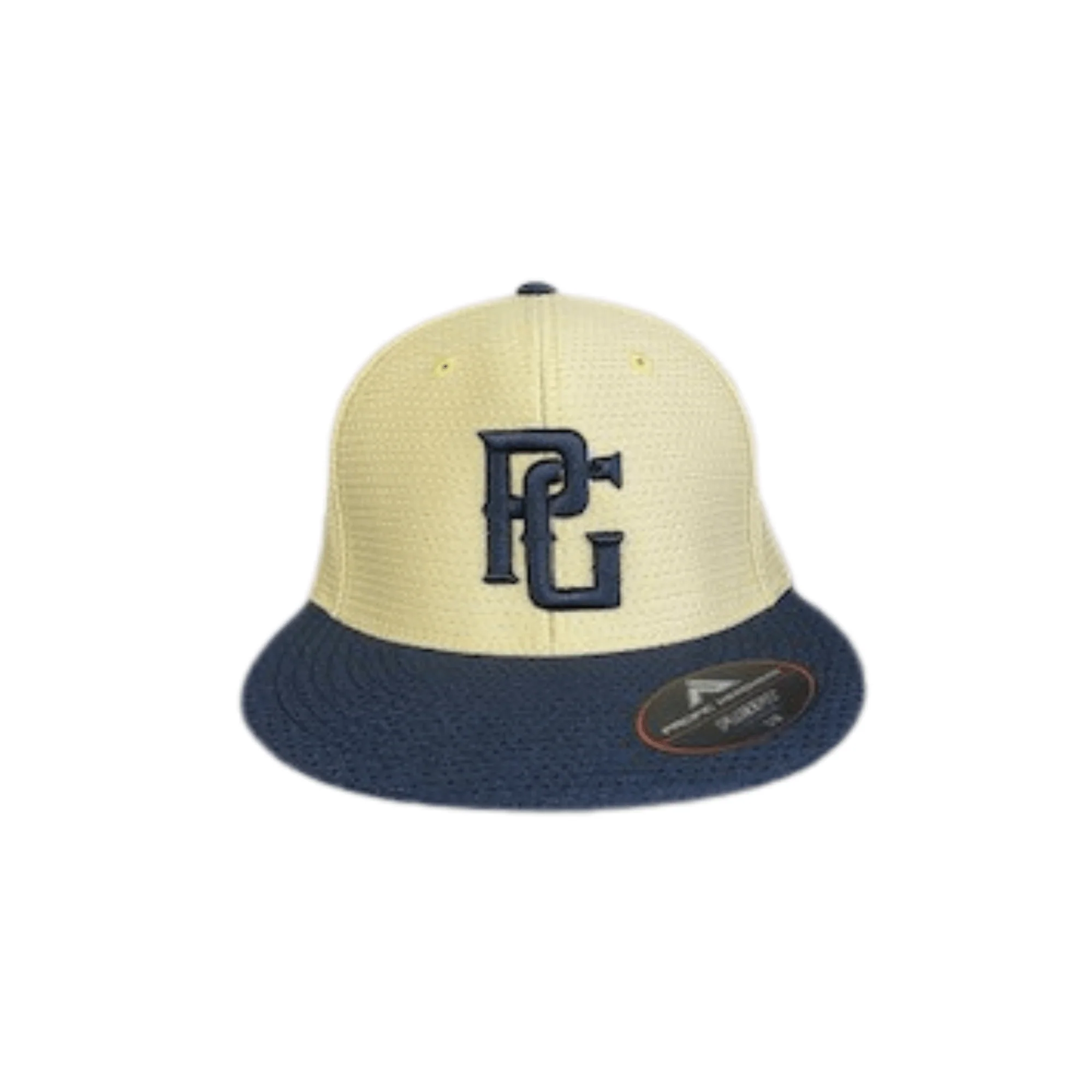 Perfect Game Fitted Flat Bill Gold/Black - Image 2