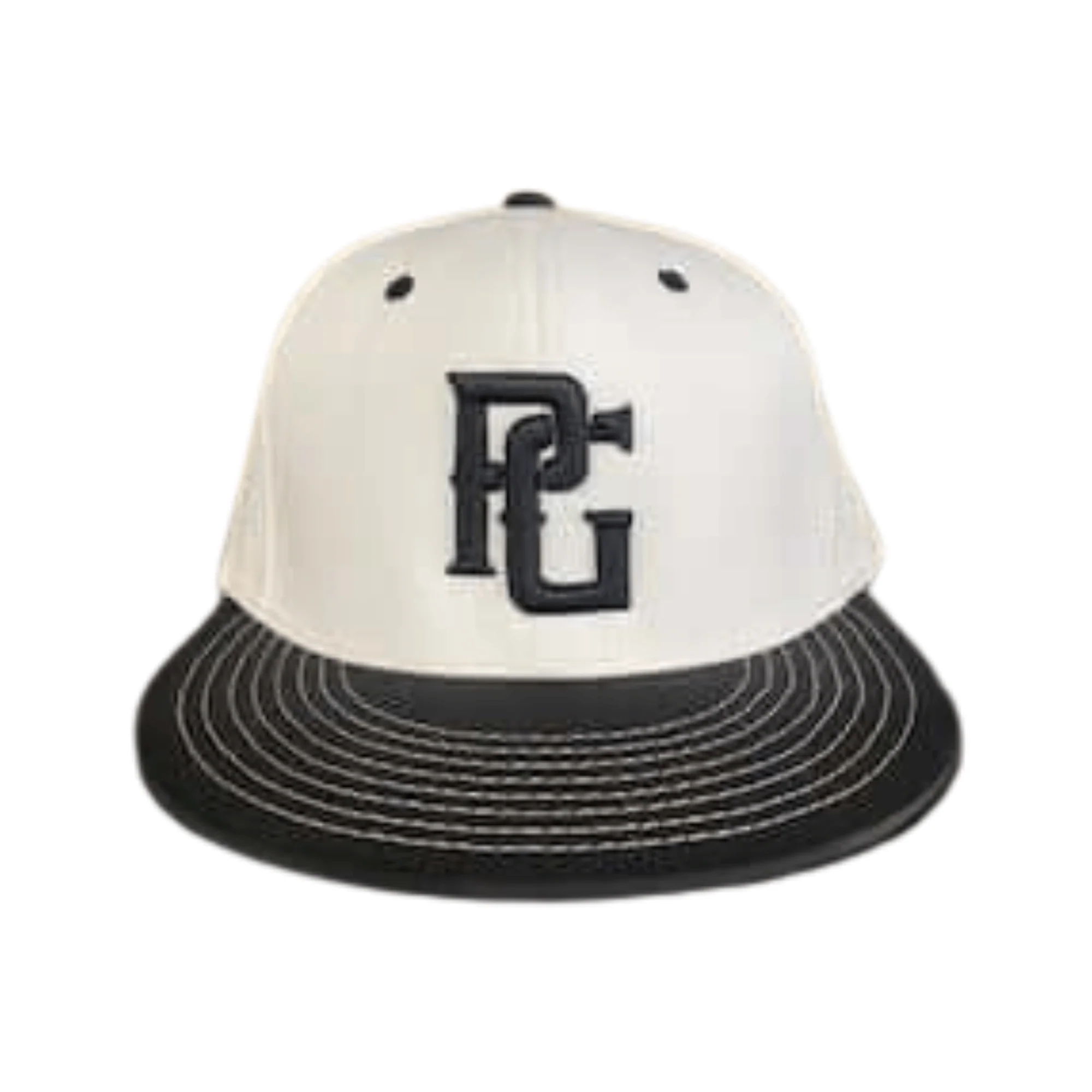 Perfect Game Fitted Flat Bill White/Black - Image 2