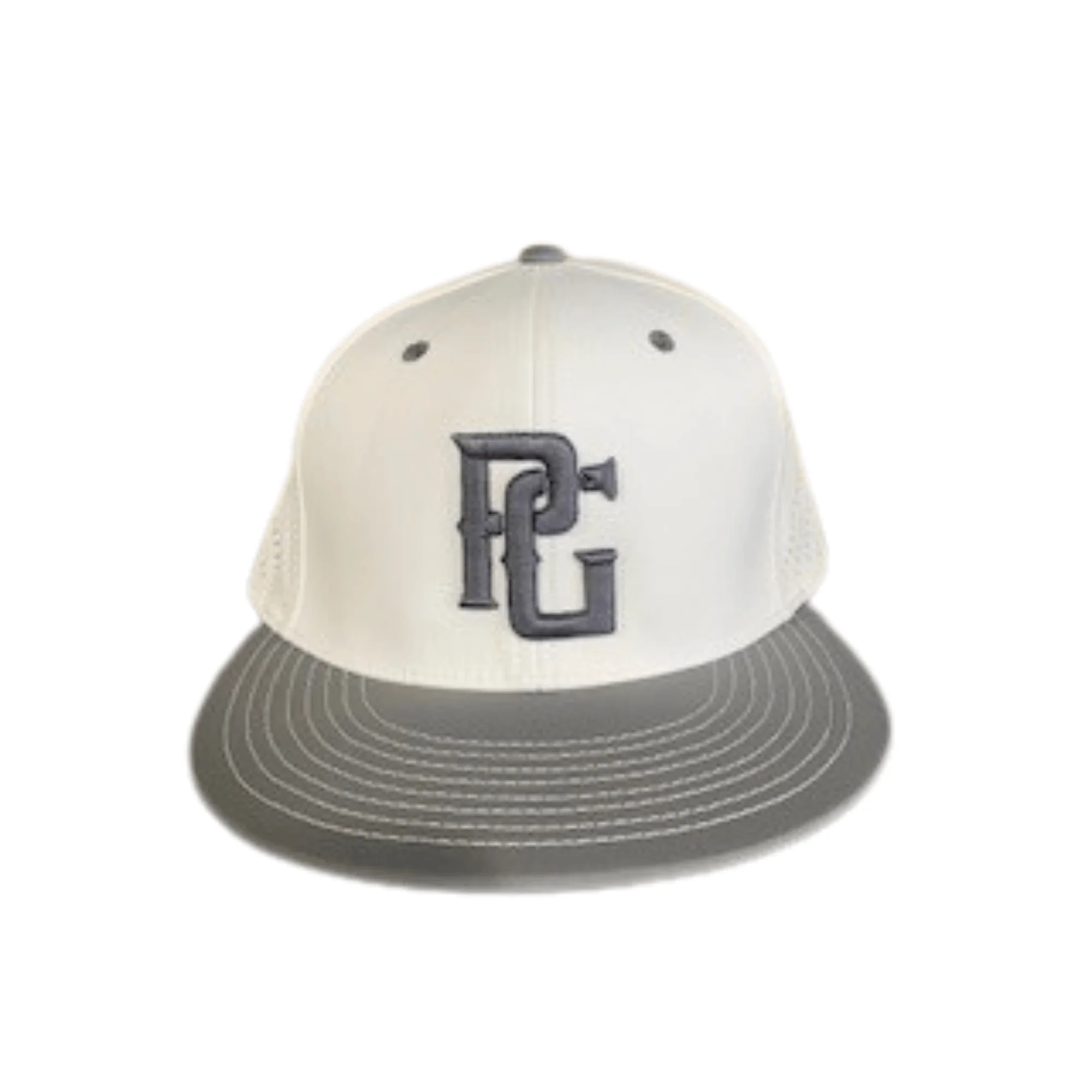 Perfect Game Fitted Flat Bill White/Grey - Image 2