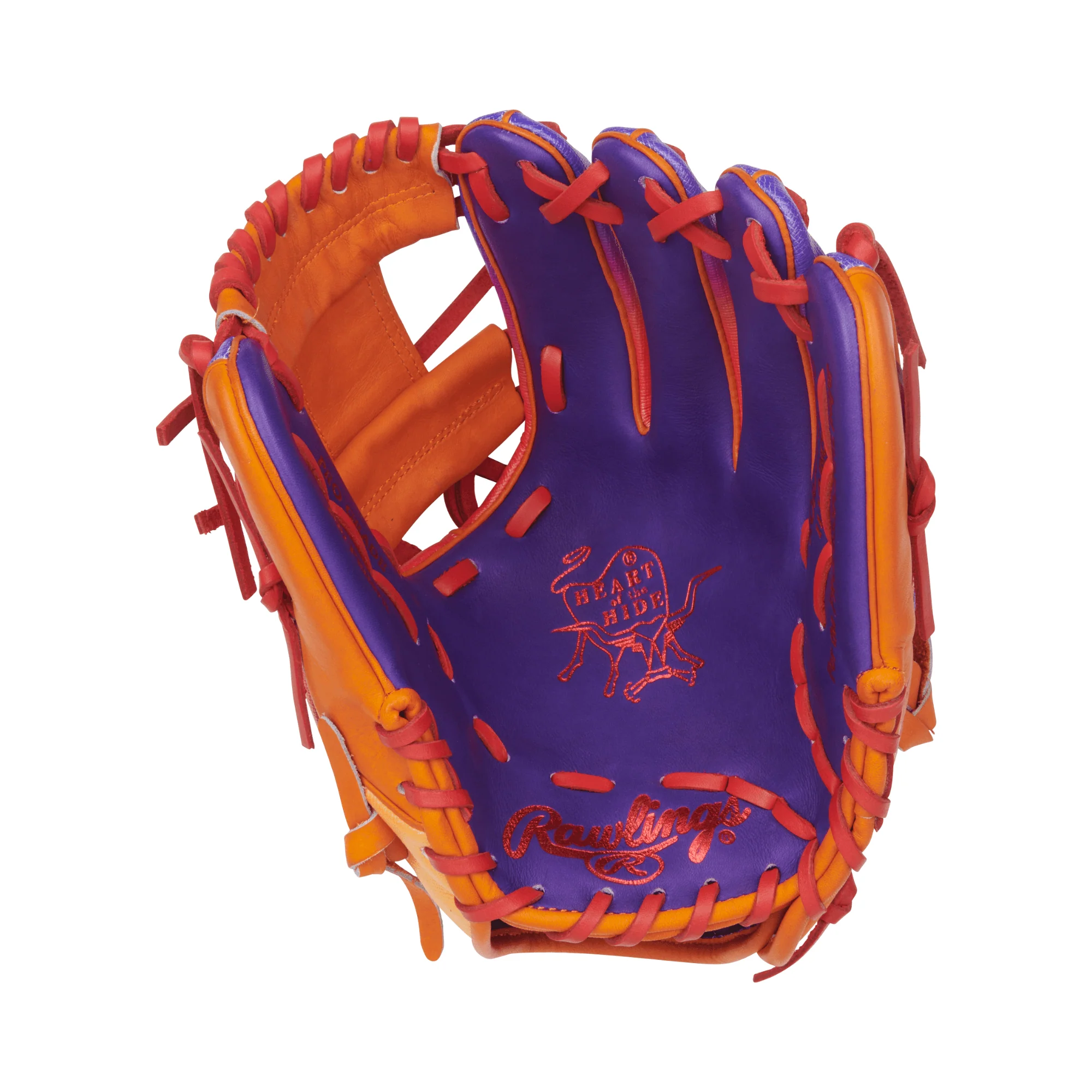 Rawlings Fun Burst Edition Infield Glove 11.5" Purple/Orange/Scarlet - Image 3