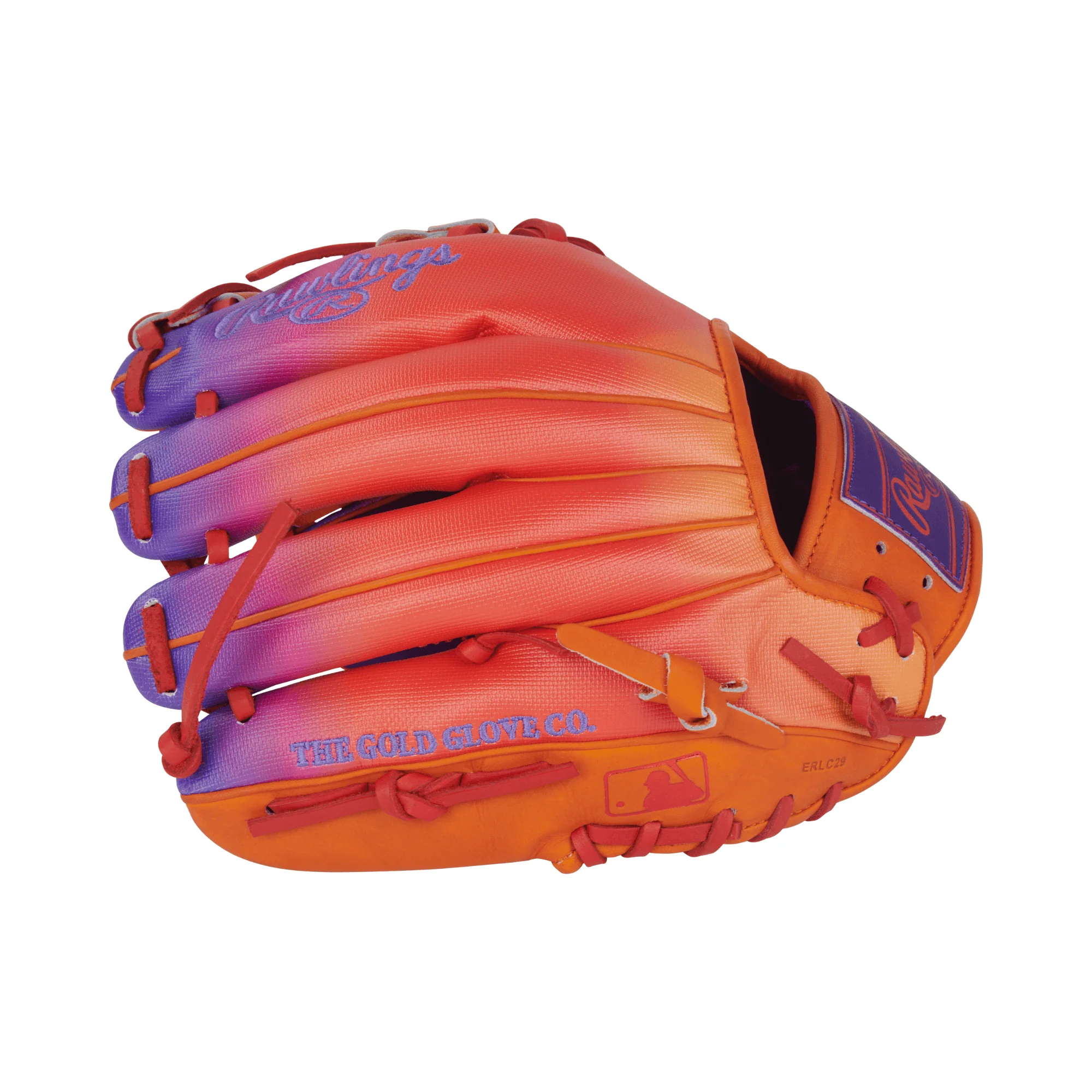 Rawlings Fun Burst Edition Infield Glove 11.5" Purple/Orange/Scarlet - Image 4