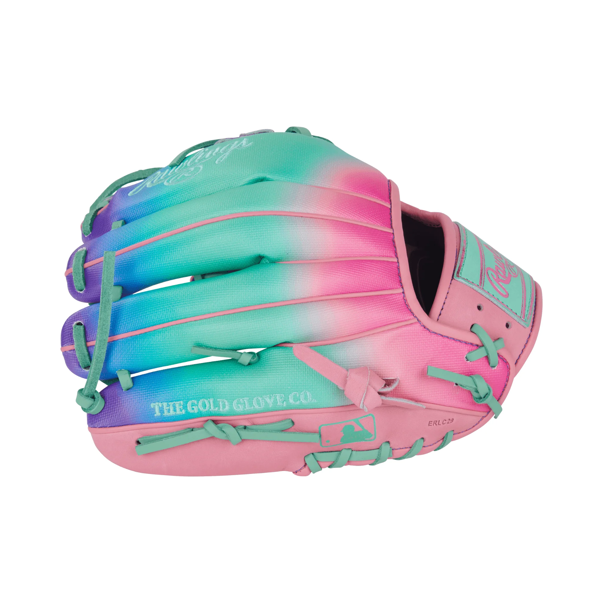 Rawlings Fun Burst Edition Infield Glove 11.5" Purple/Pink/Mint - Image 5
