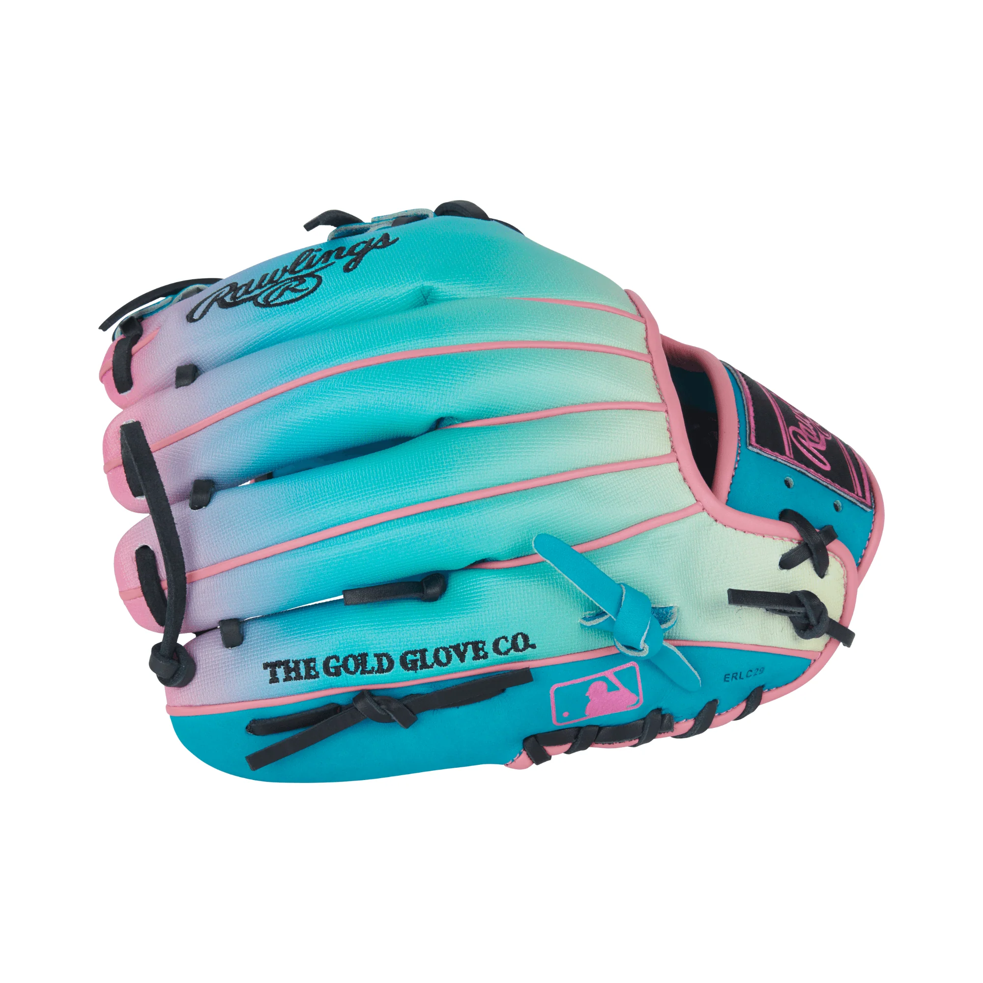 Rawlings Fun Burst Edition Infield Glove 11.5" Teal/Pink/Black - Image 5