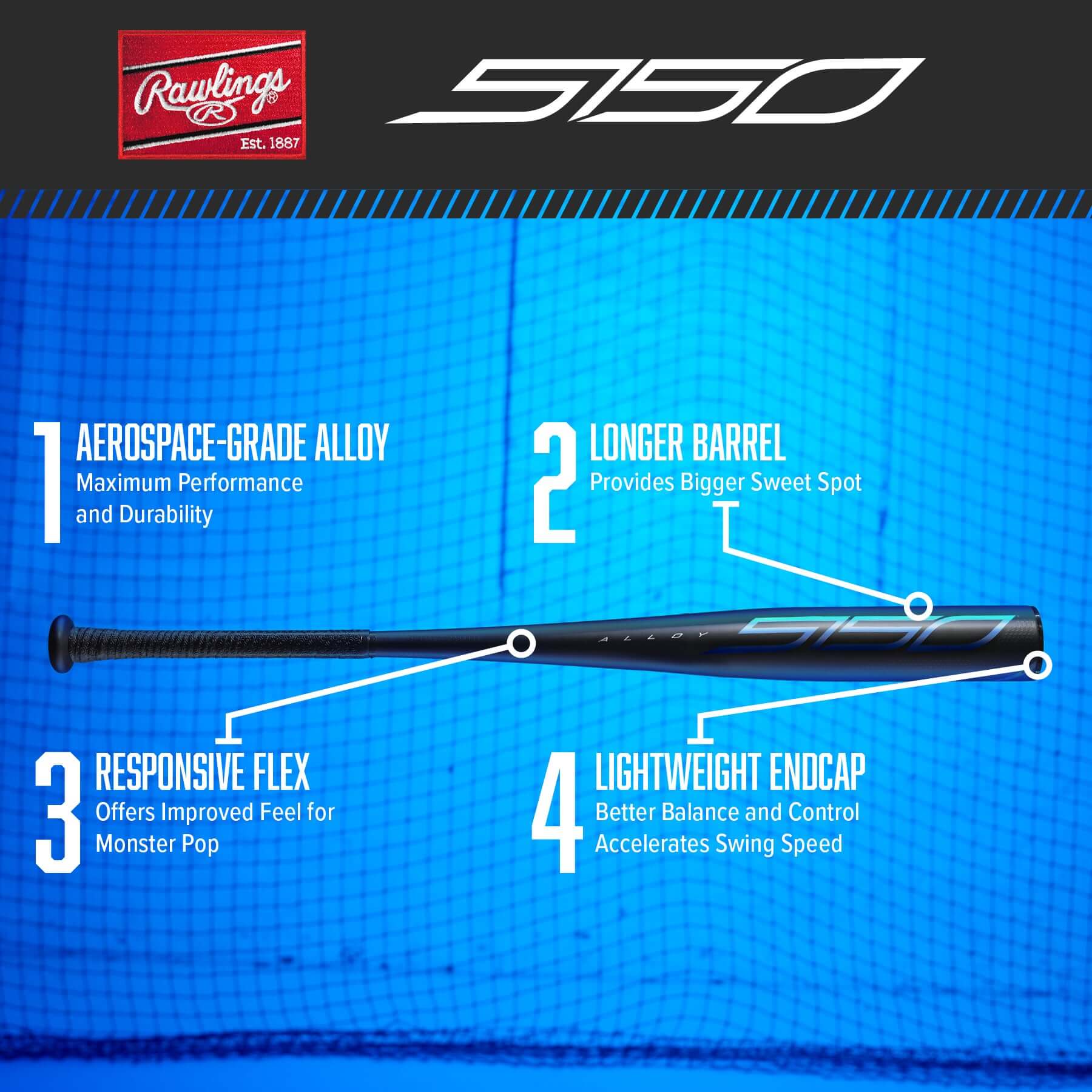 Rawlings 5150 USA Certified Tee Ball Big Barrel Bat -11 - Image 5