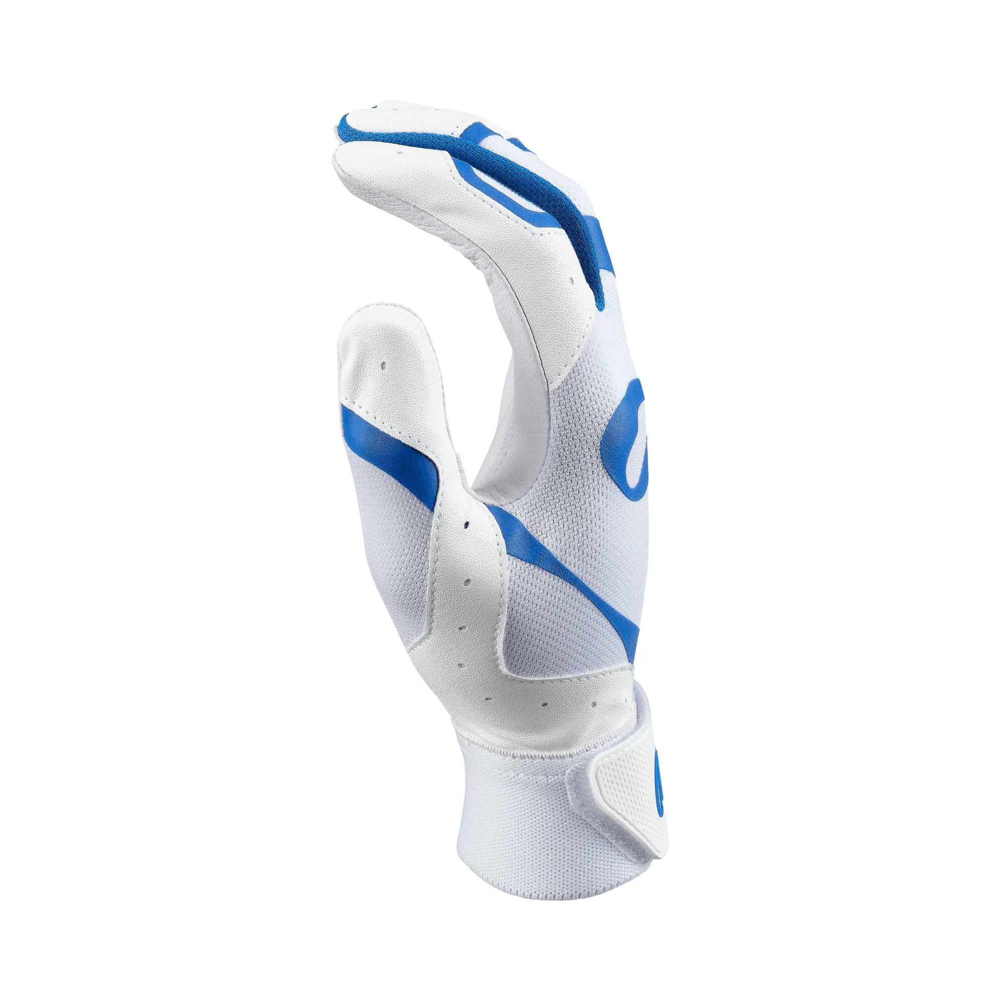 Rawlings Adult 5150 II Batting Gloves - White/Royal - Image 3