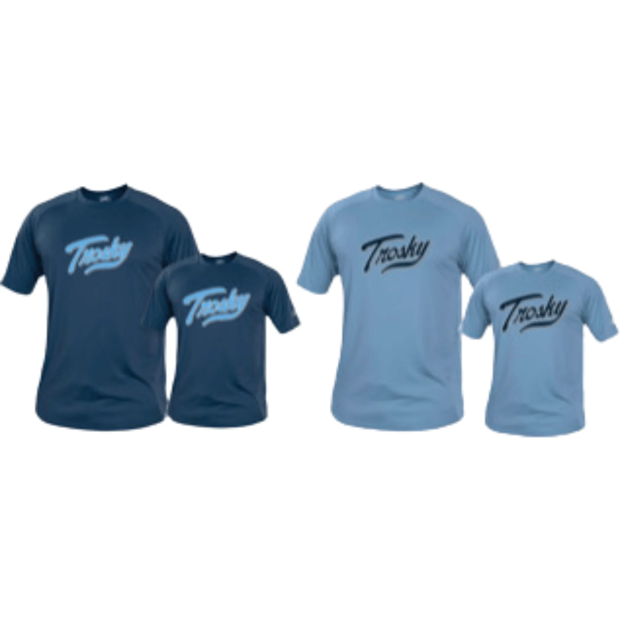 Rawlings Adult Trosky Fan Gear Numbered Performance Tee (set of 2 Col. Blue & Navy)