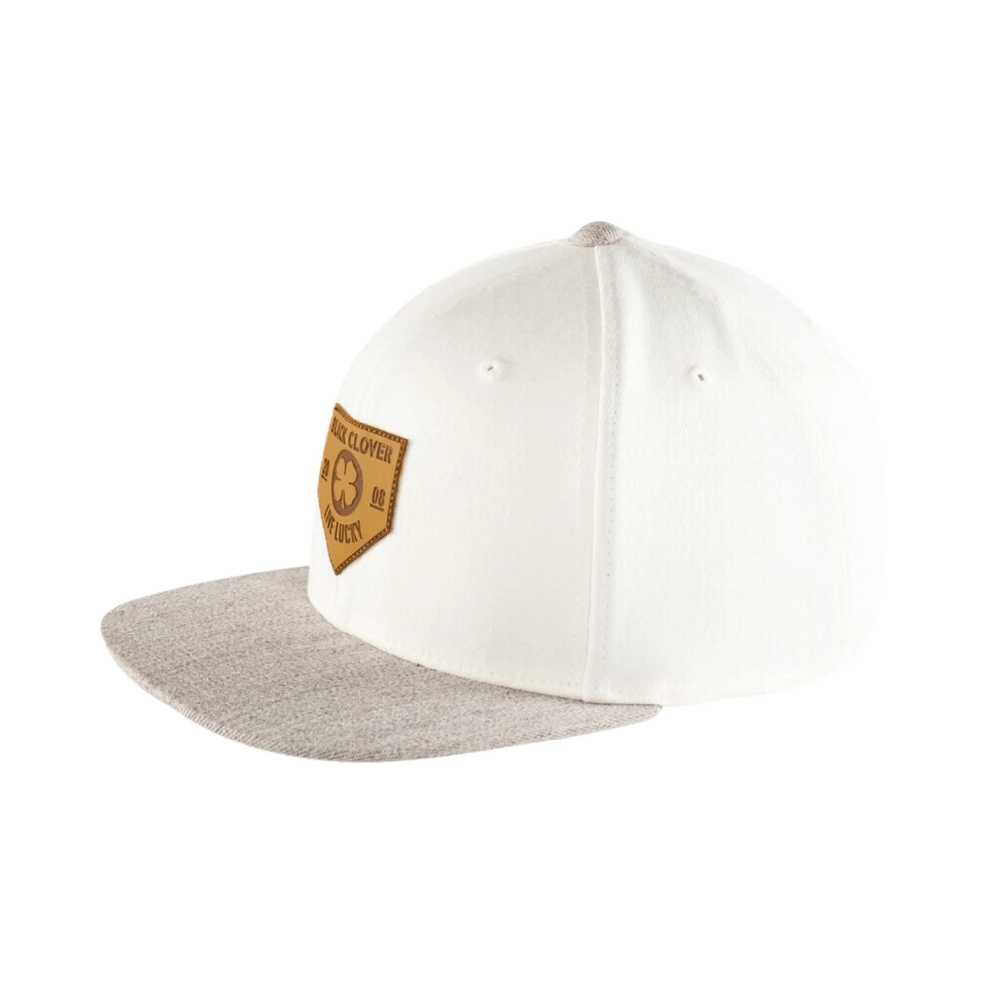 Rawlings Black Clover Leather Patch Flat Bill Hat - Image 2