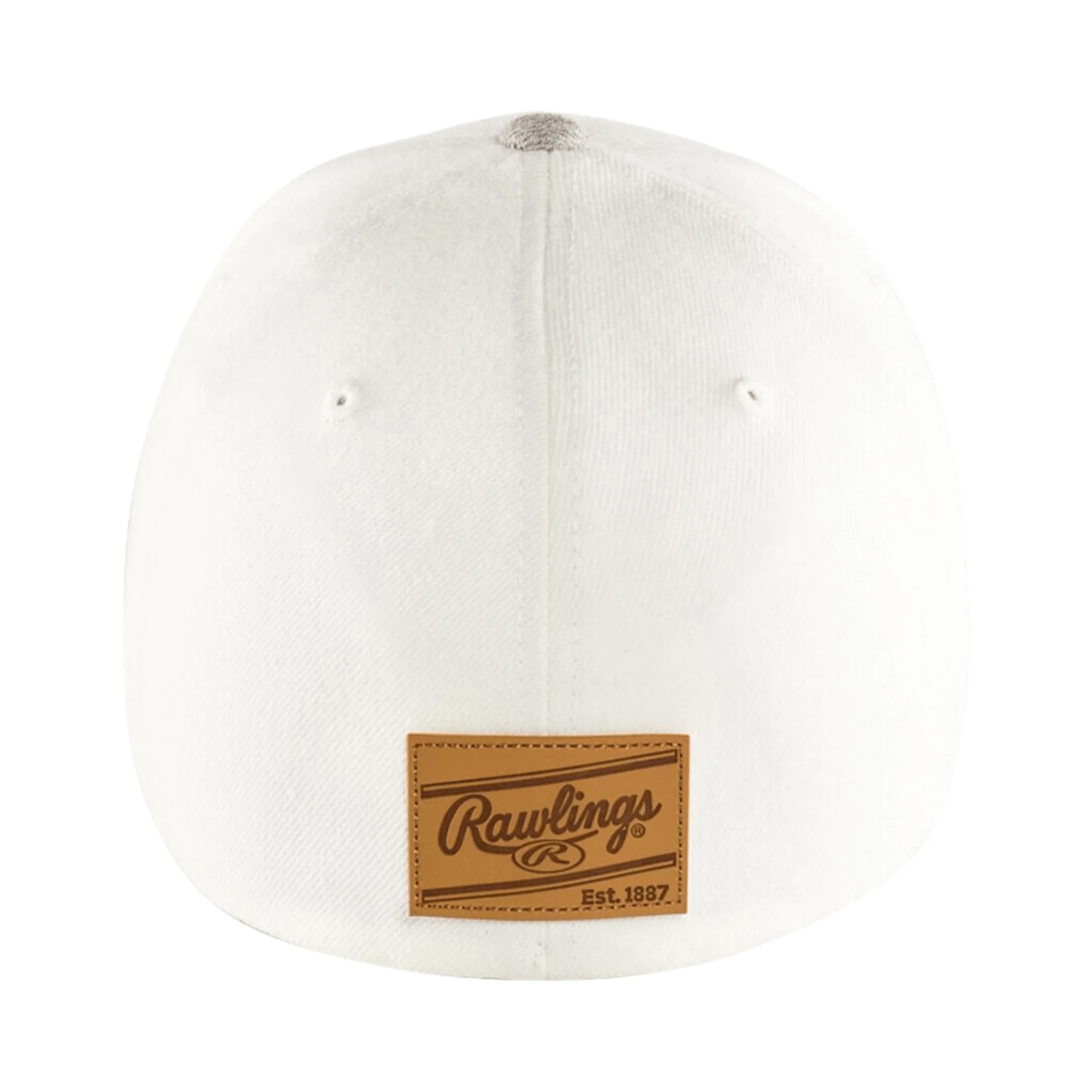 Rawlings Black Clover Leather Patch Flat Bill Hat - Image 3