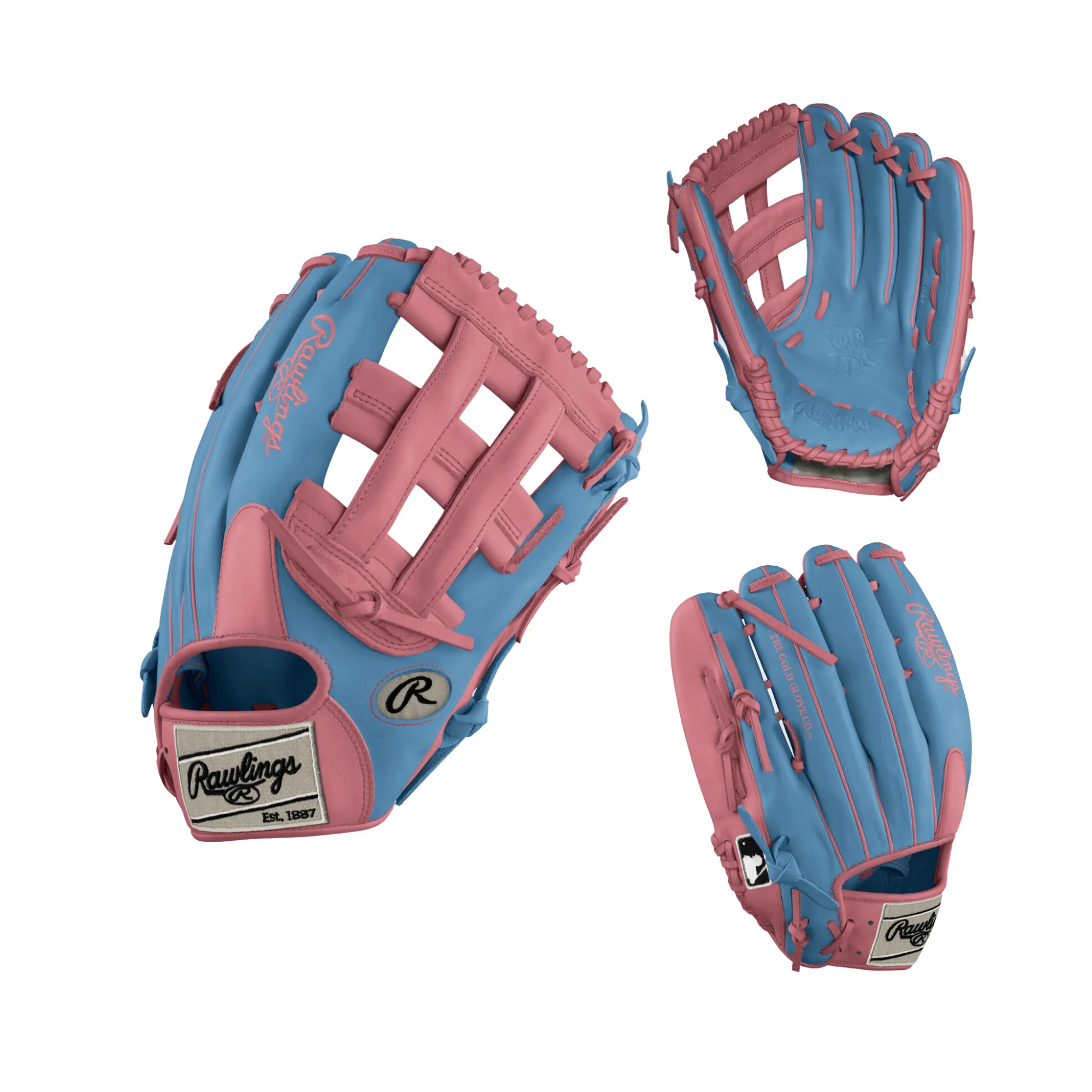 Rawlings Custom Heart of the Hide 12 3/4 Cotton Candy OF Glove - Image 2