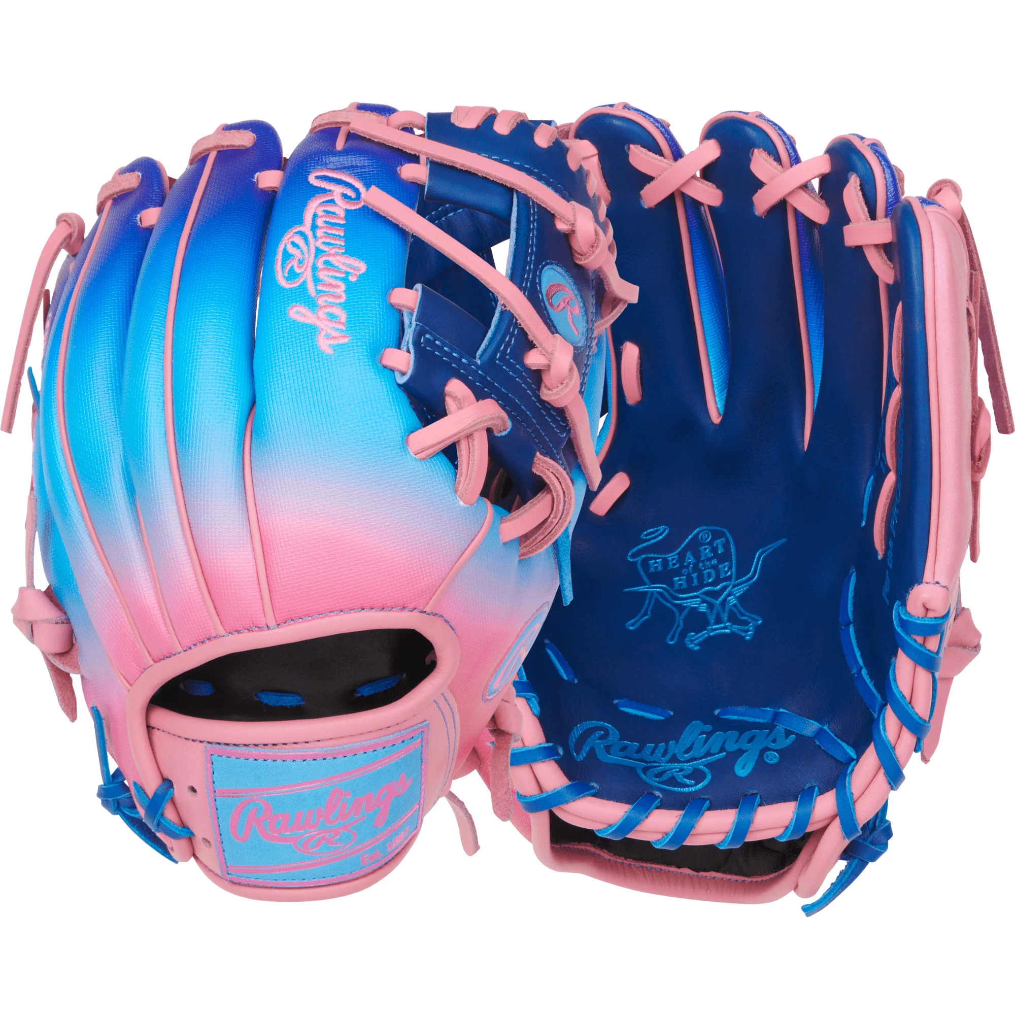 Rawlings Fun Burst Edition Infield Glove 11.5" Royal/Pink/Columbia