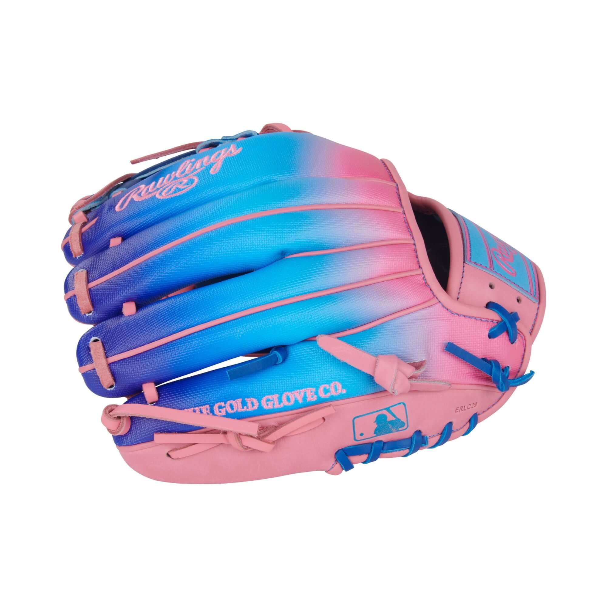 Rawlings Fun Burst Edition Infield Glove 11.5" Royal/Pink/Columbia - Image 4