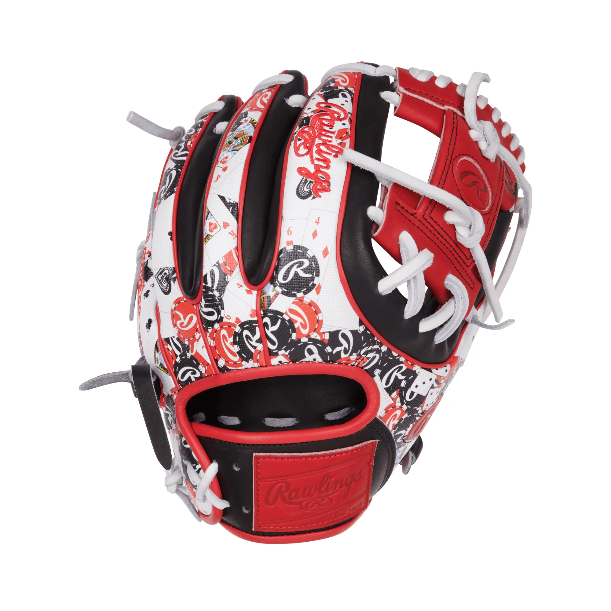 Rawlings Heart of the Hide Color Sync 9.0 Infield Glove 11.5" Black/Scarlet - Image 2