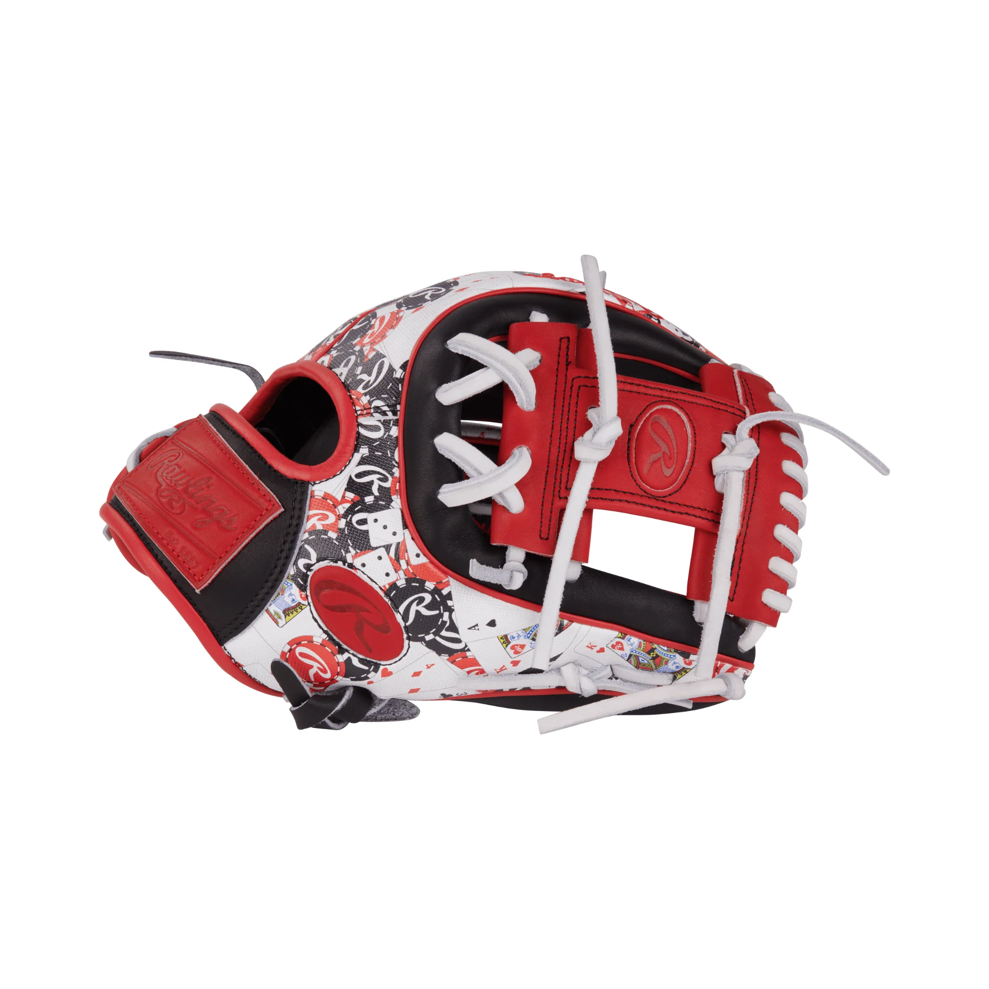Rawlings Heart of the Hide Color Sync 9.0 Infield Glove 11.5" Black/Scarlet - Image 5