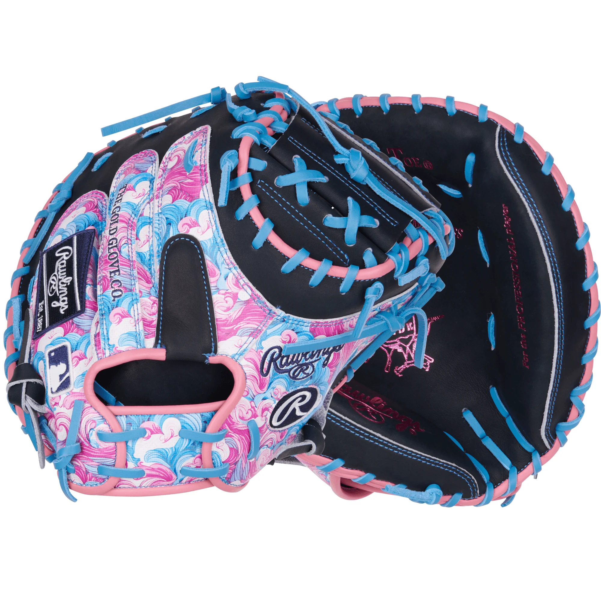 Rawlings Heart of the Hide Colorsync 9.0 Catcher's Mitt 34" Navy/Columbia/Waves