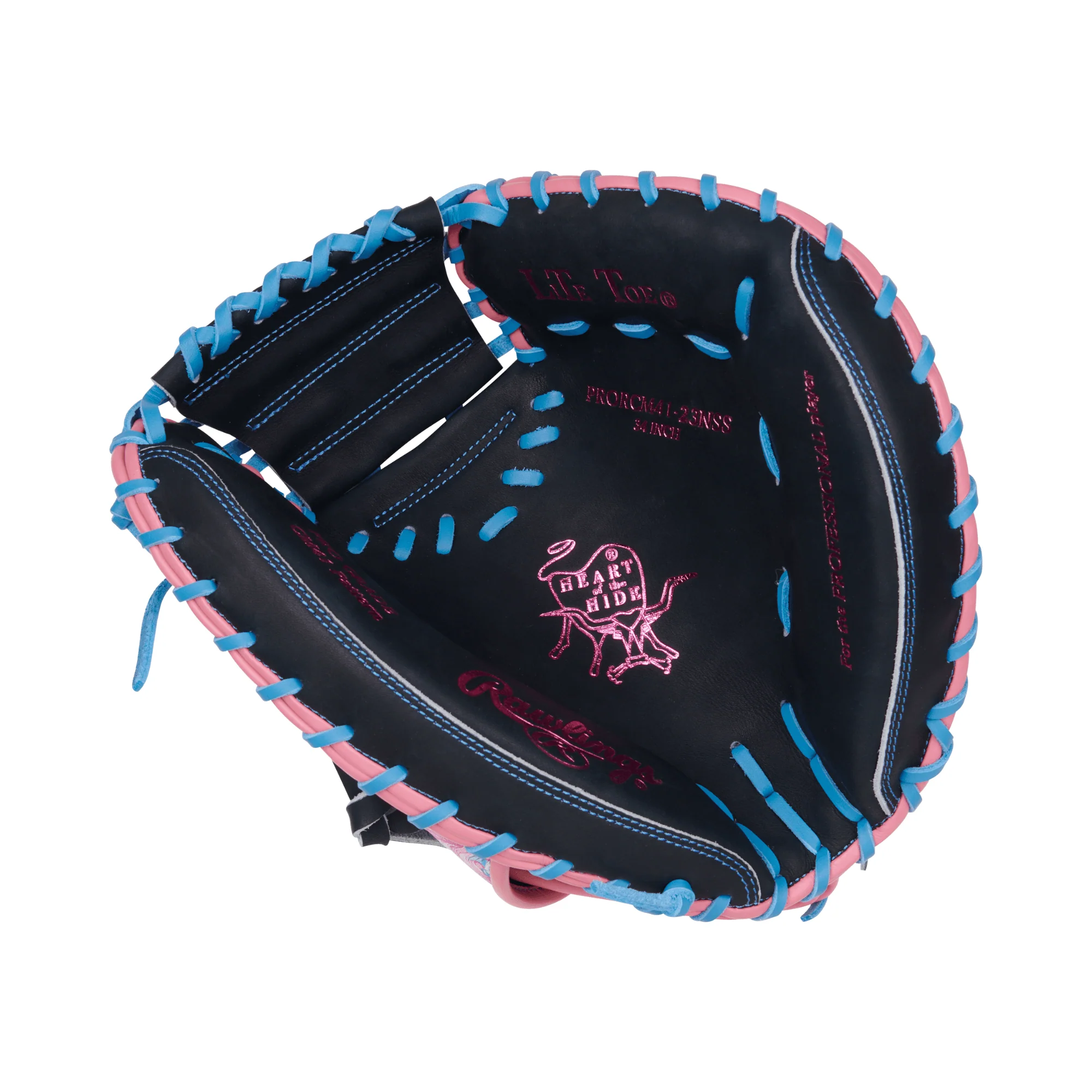 Rawlings Heart of the Hide Colorsync 9.0 Catcher's Mitt 34" Navy/Columbia/Waves - Image 3