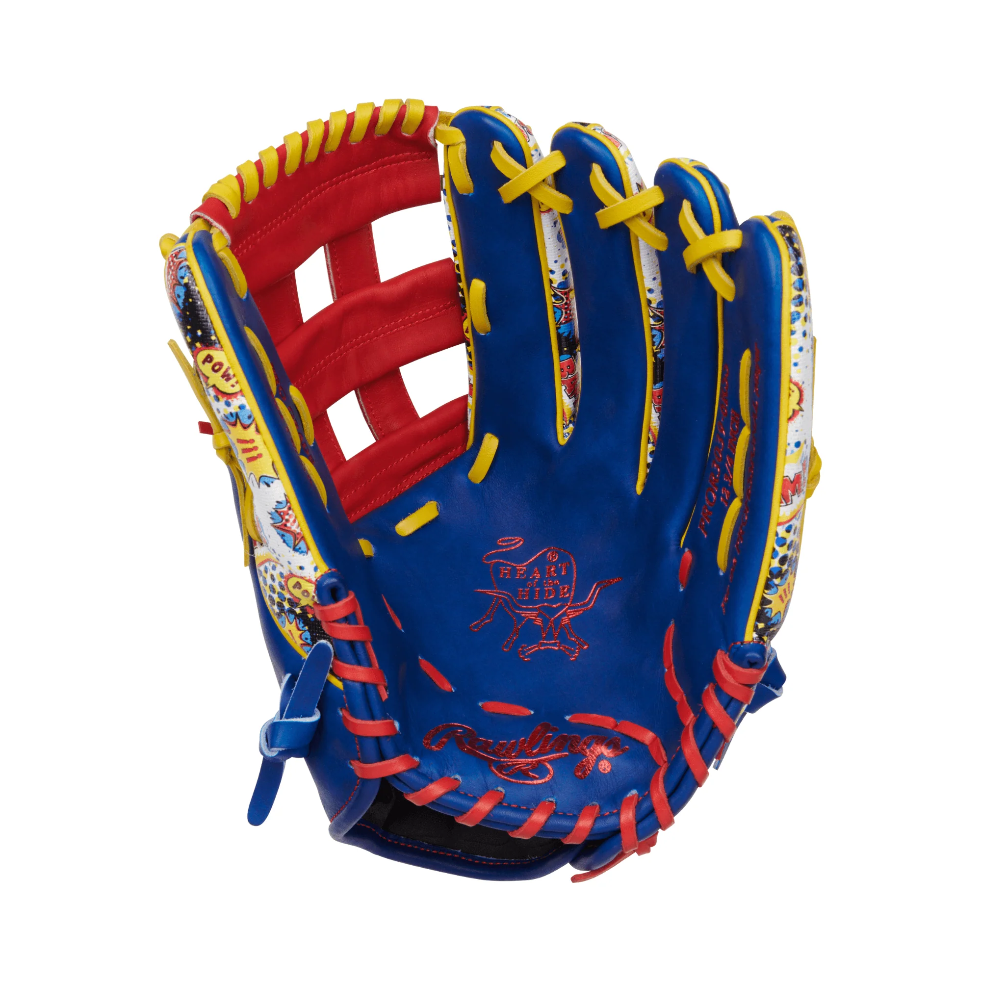 Rawlings Heart of the Hide ColorSync 9.0 Comic Outfield Glove 12.75" LHT - Image 3