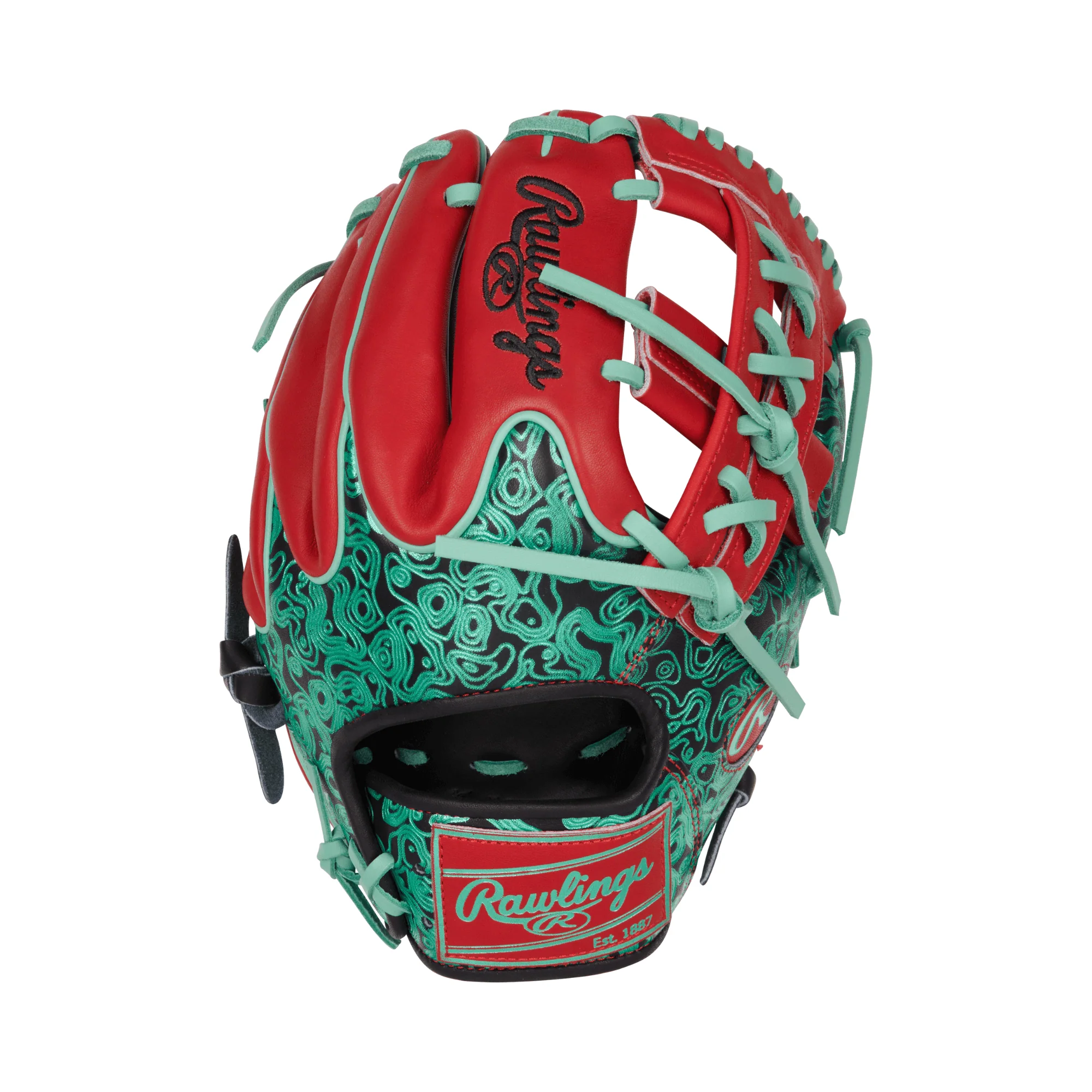 Rawlings Heart of the Hide Colorsync 9.0 Infield Glove 11.5" Mint Geoprint - Image 2