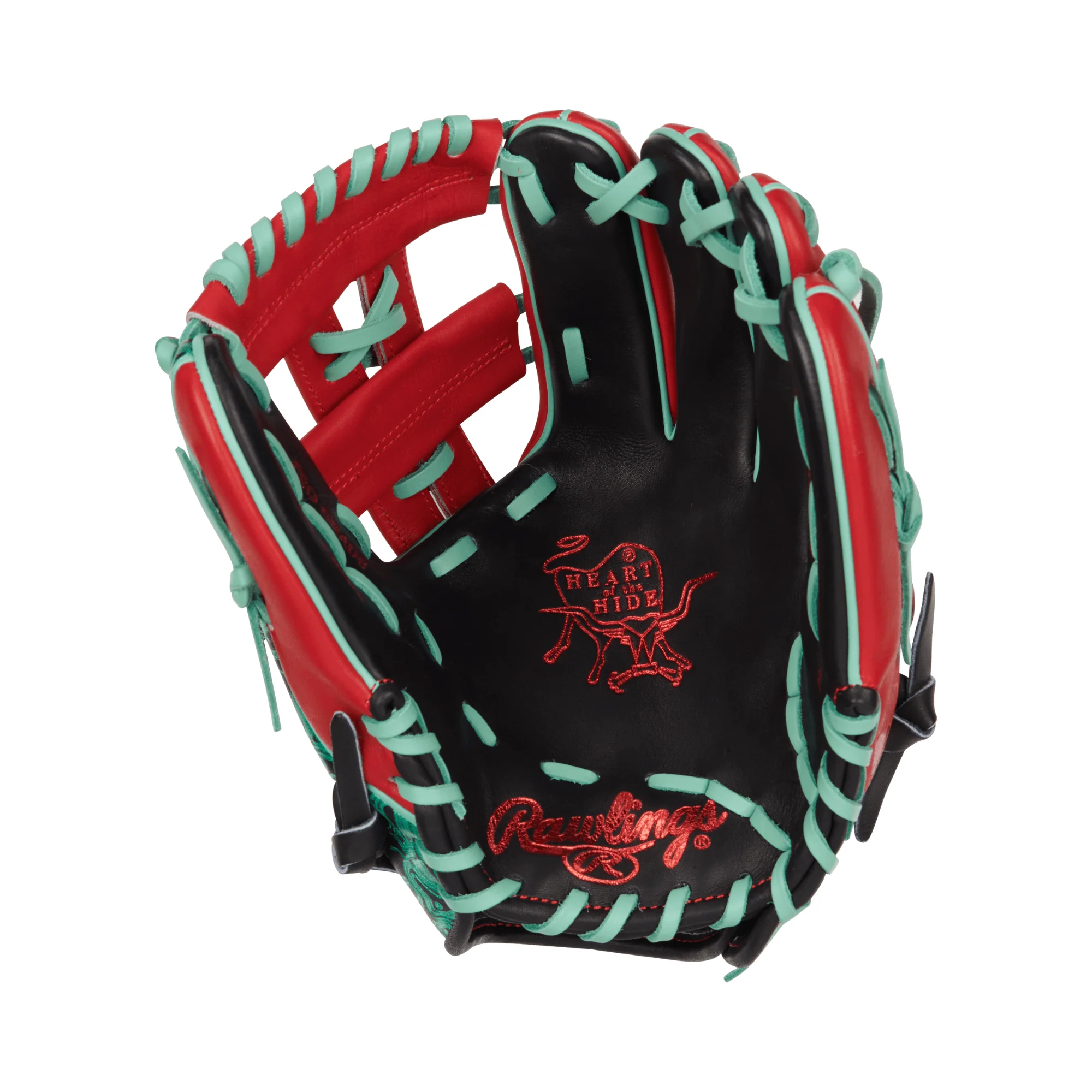 Rawlings Heart of the Hide Colorsync 9.0 Infield Glove 11.5" Mint Geoprint - Image 3