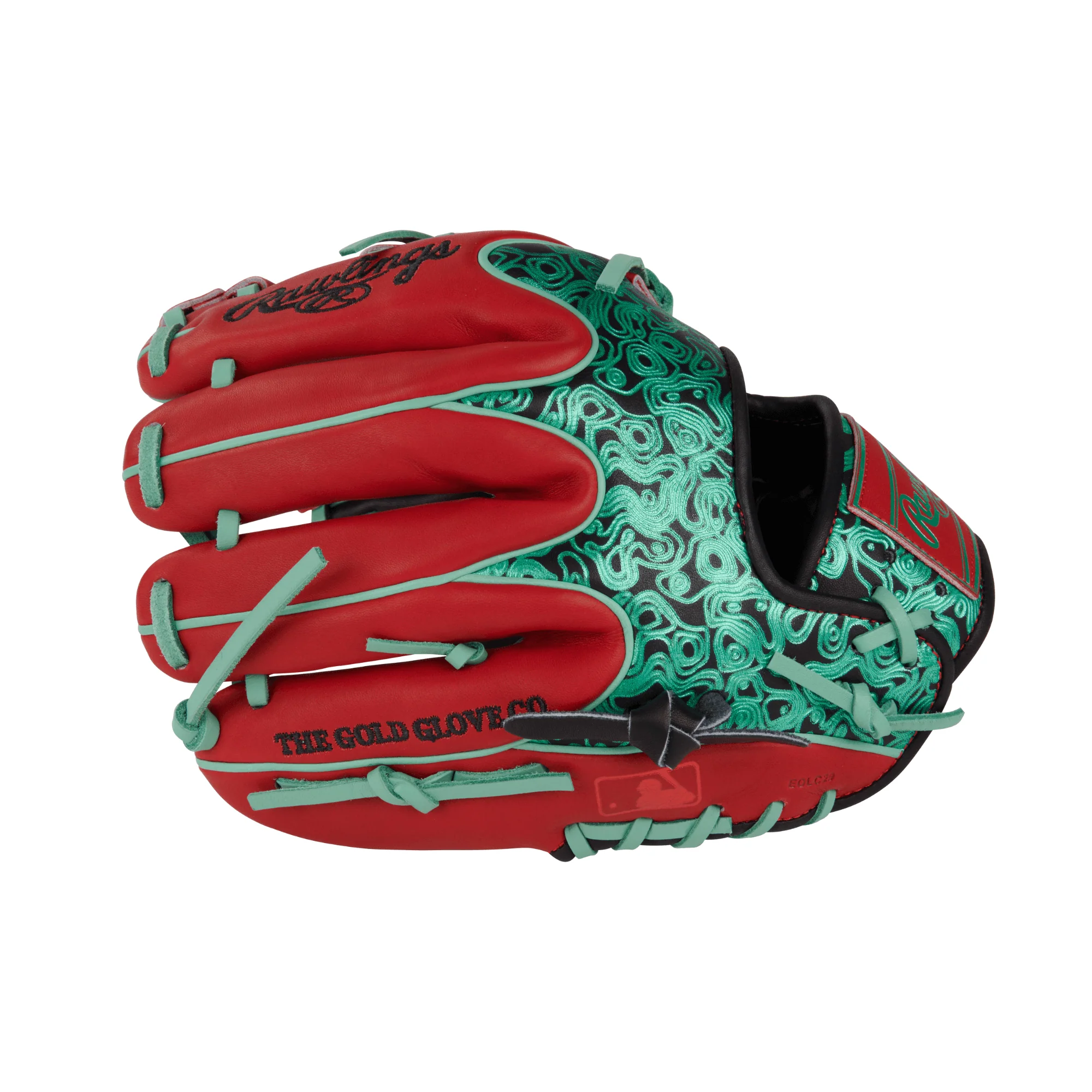 Rawlings Heart of the Hide Colorsync 9.0 Infield Glove 11.5" Mint Geoprint - Image 4