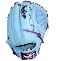 Rawlings Heart of the Hide Custom Pitcher 12.5 Baby Blue/Purple RHT - Image 2