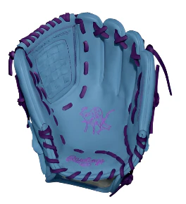 Rawlings Heart of the Hide Custom Pitcher 12.5 Baby Blue/Purple RHT - Image 5