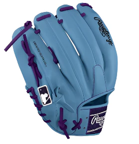 Rawlings Heart of the Hide Custom Pitcher 12.5 Baby Blue/Purple RHT - Image 6