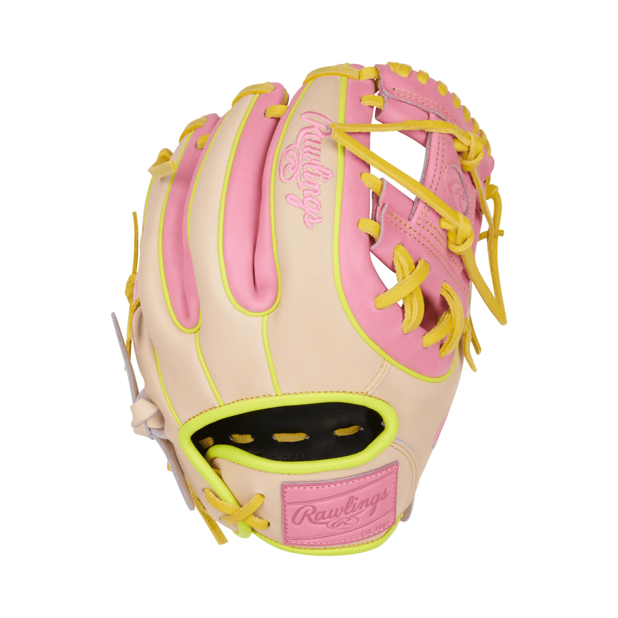 Rawlings Heart of the Hide Infield Glove 11.25" Pink/Camel - Image 2