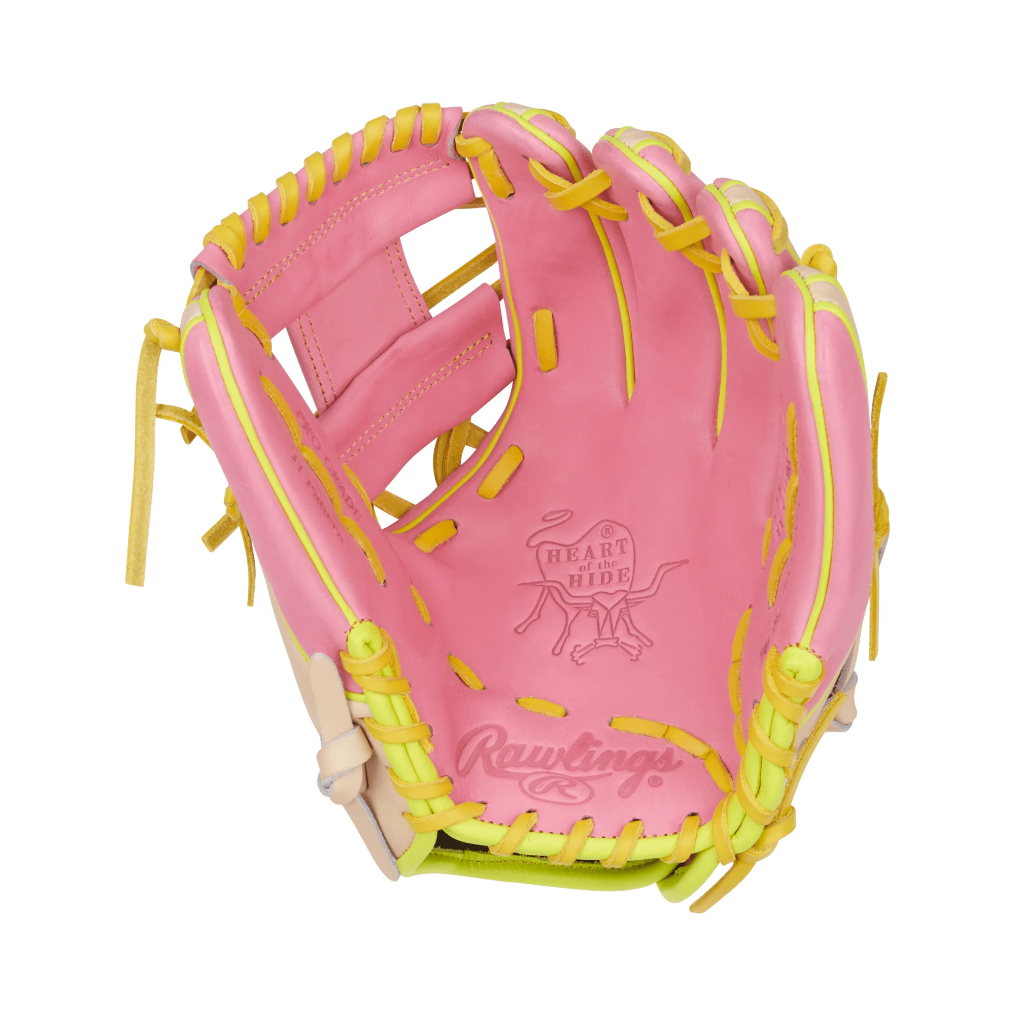 Rawlings Heart of the Hide Infield Glove 11.25" Pink/Camel - Image 3