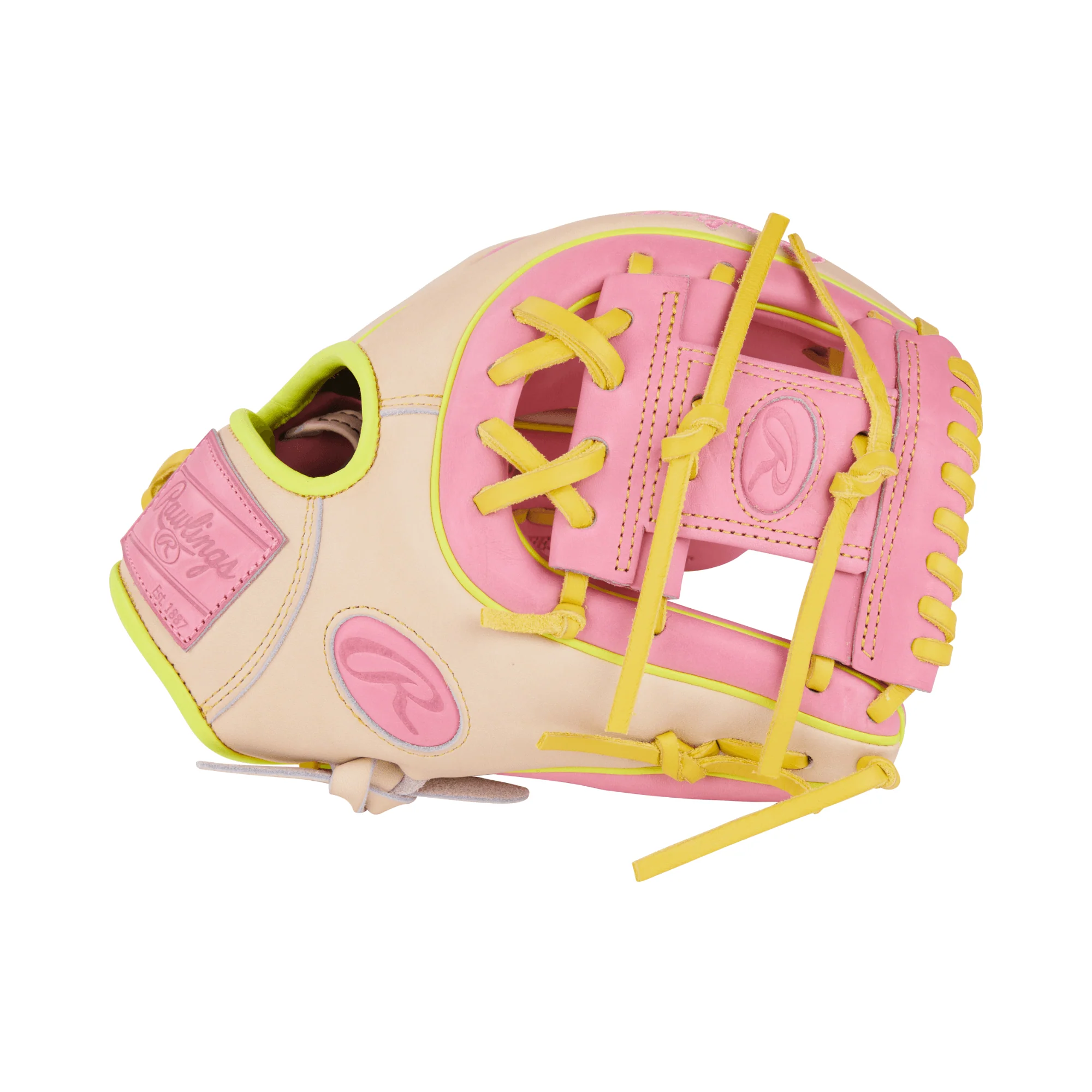 Rawlings Heart of the Hide Infield Glove 11.25" Pink/Camel - Image 4