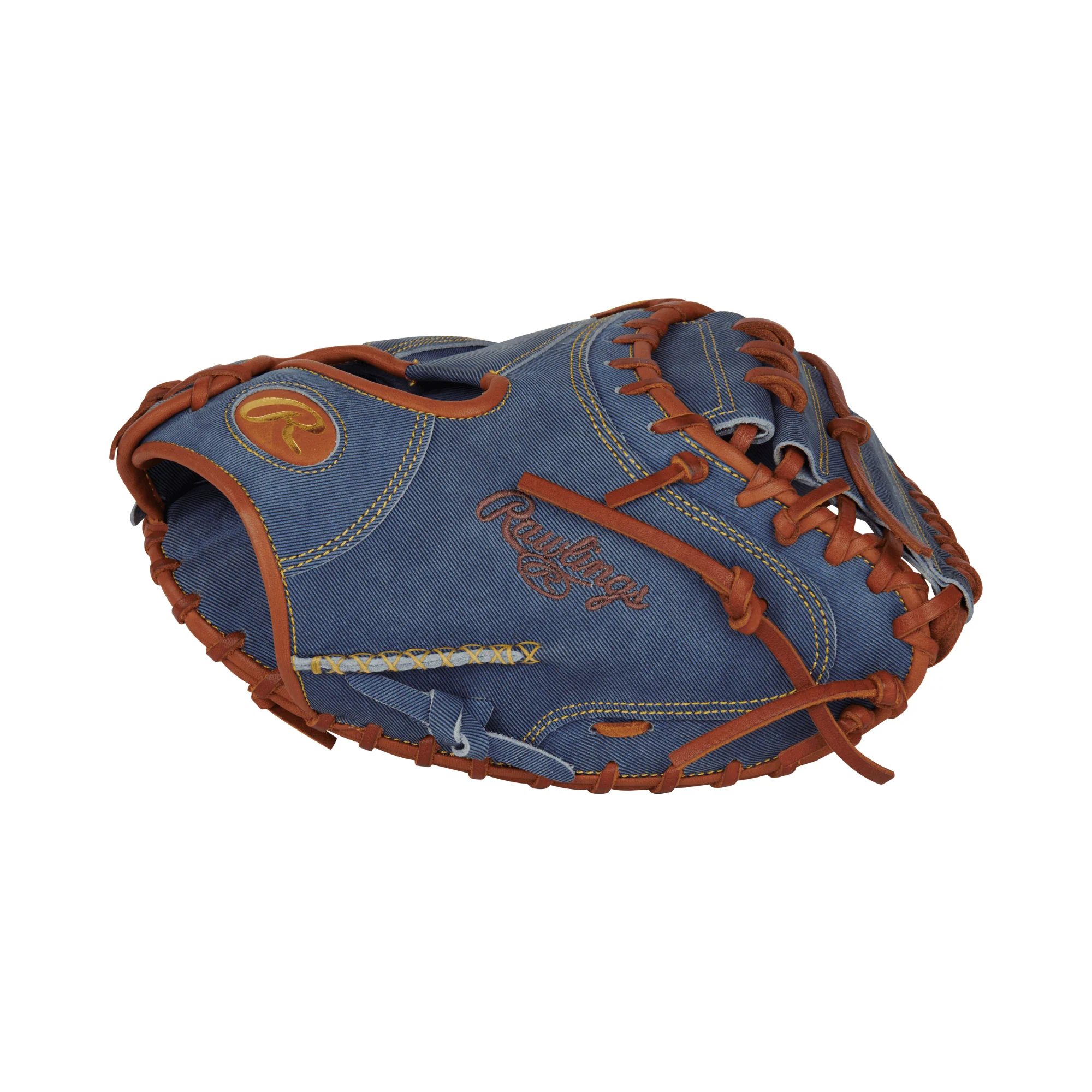 Rawlings Heart of the Hide Pro Label Denim Edition Catchers Mitt 34" RHT - Image 6
