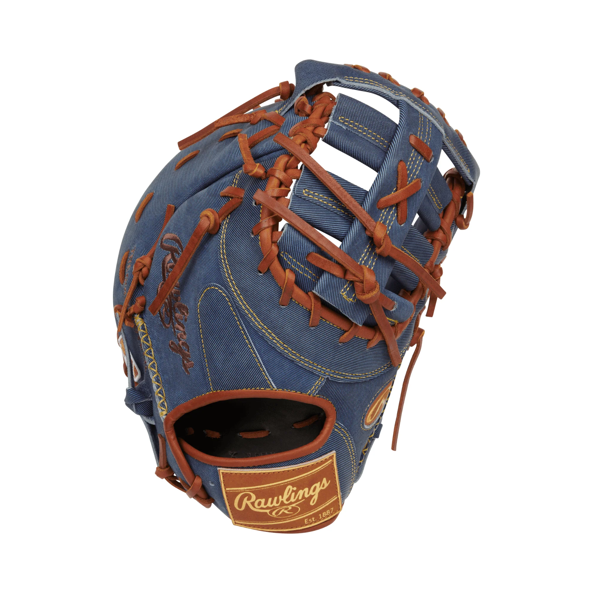 Rawlings Heart of the Hide Pro Label Denim Edition First Base Mitt 13" RHT - Image 3