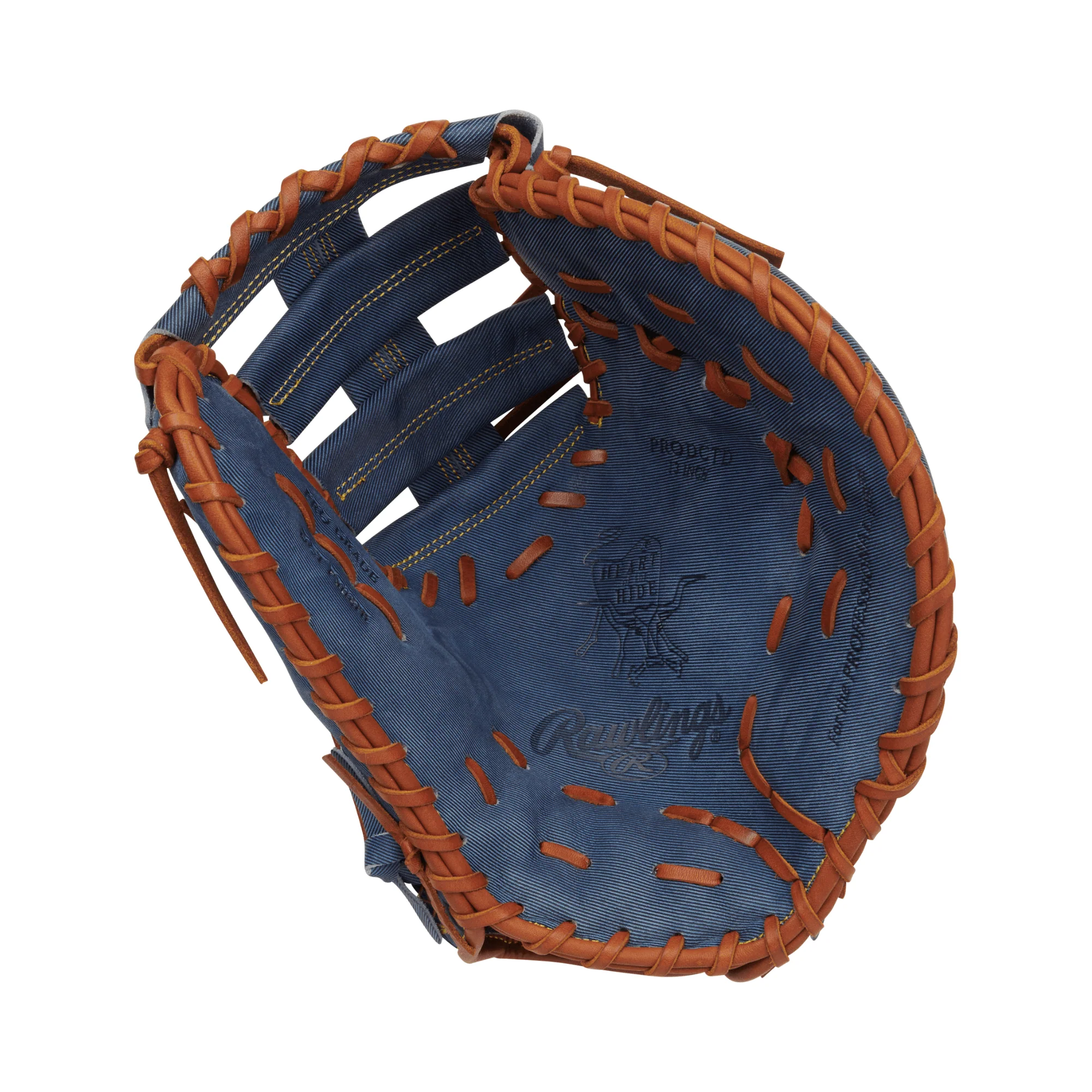 Rawlings Heart of the Hide Pro Label Denim Edition First Base Mitt 13" RHT - Image 4