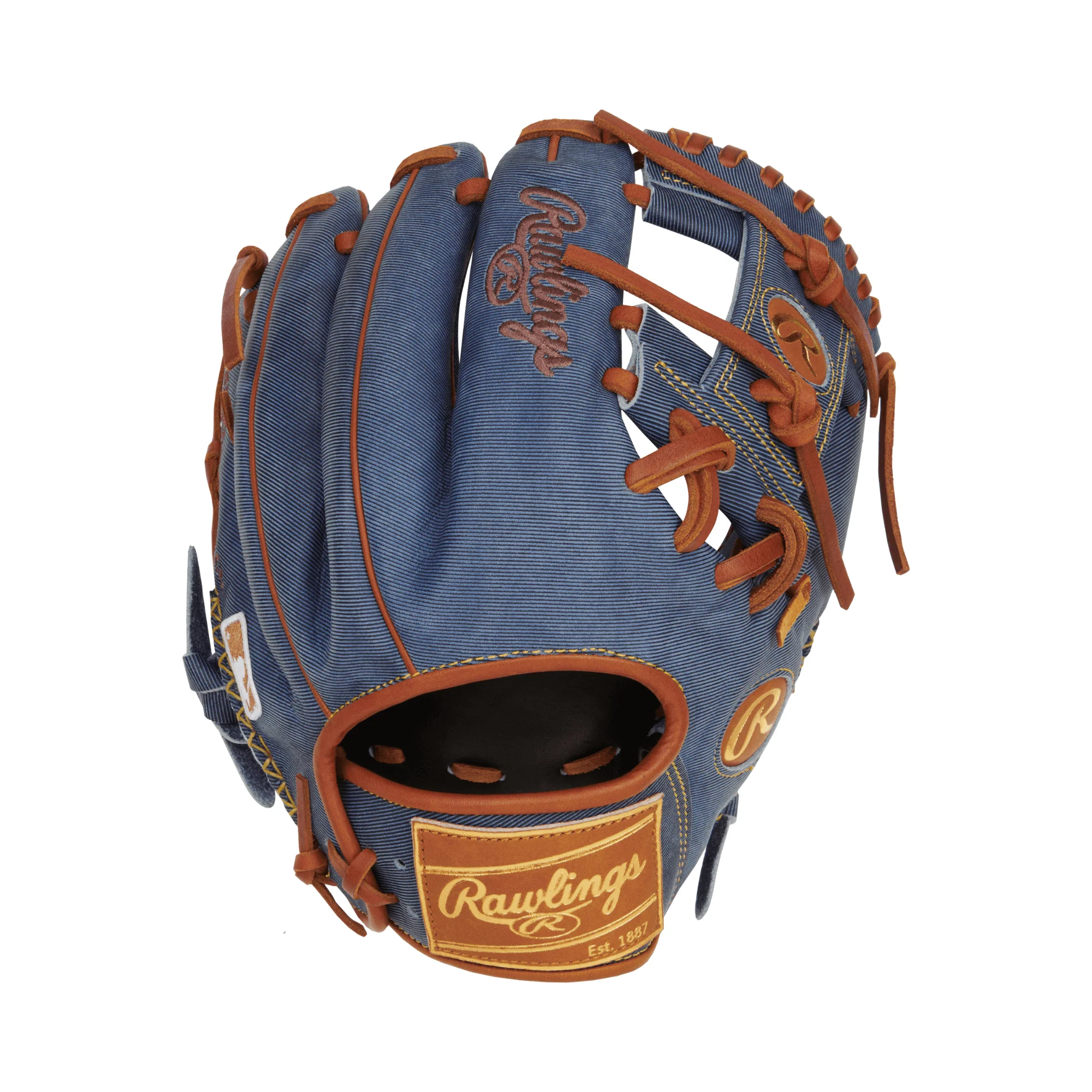 Rawlings Heart of the Hide Pro Label Denim Edition Infield Glove 11.5" RHT - Image 2