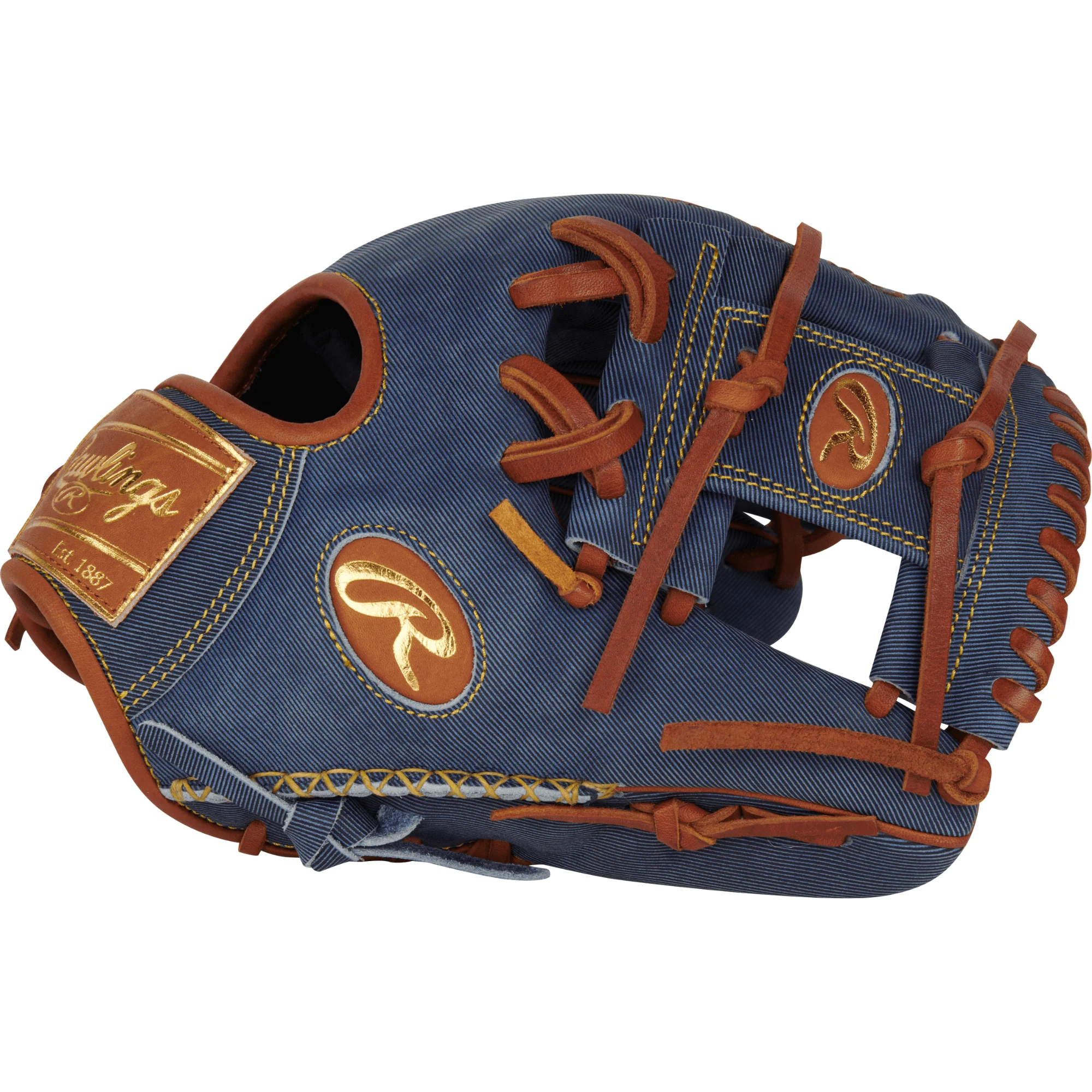 Rawlings Heart of the Hide Pro Label Denim Edition Infield Glove 11.5" RHT - Image 6