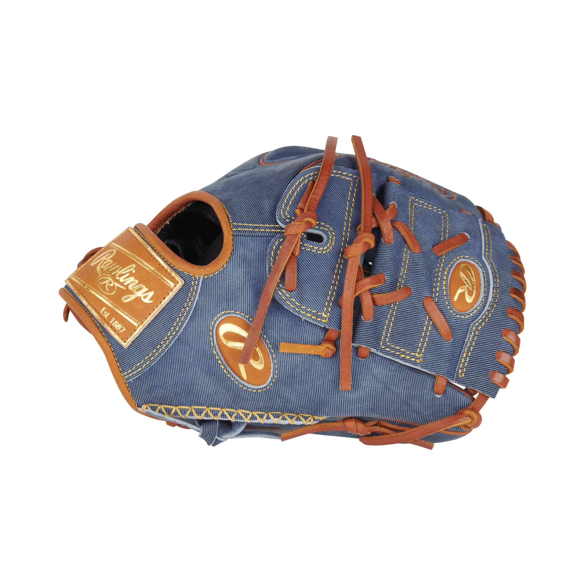 Rawlings Heart of the Hide Pro Label Denim Edition Pitcher Glove 11.75" LHT - Image 6